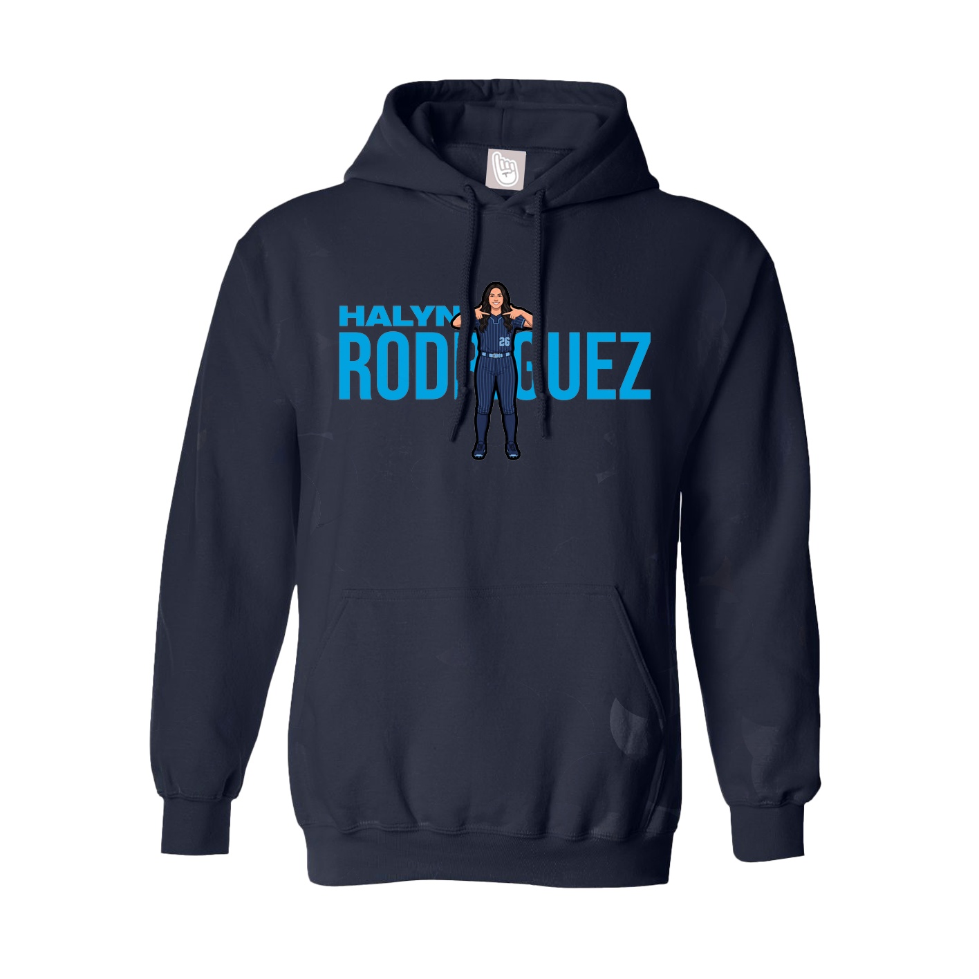 Hoodie — Player Name in Navy