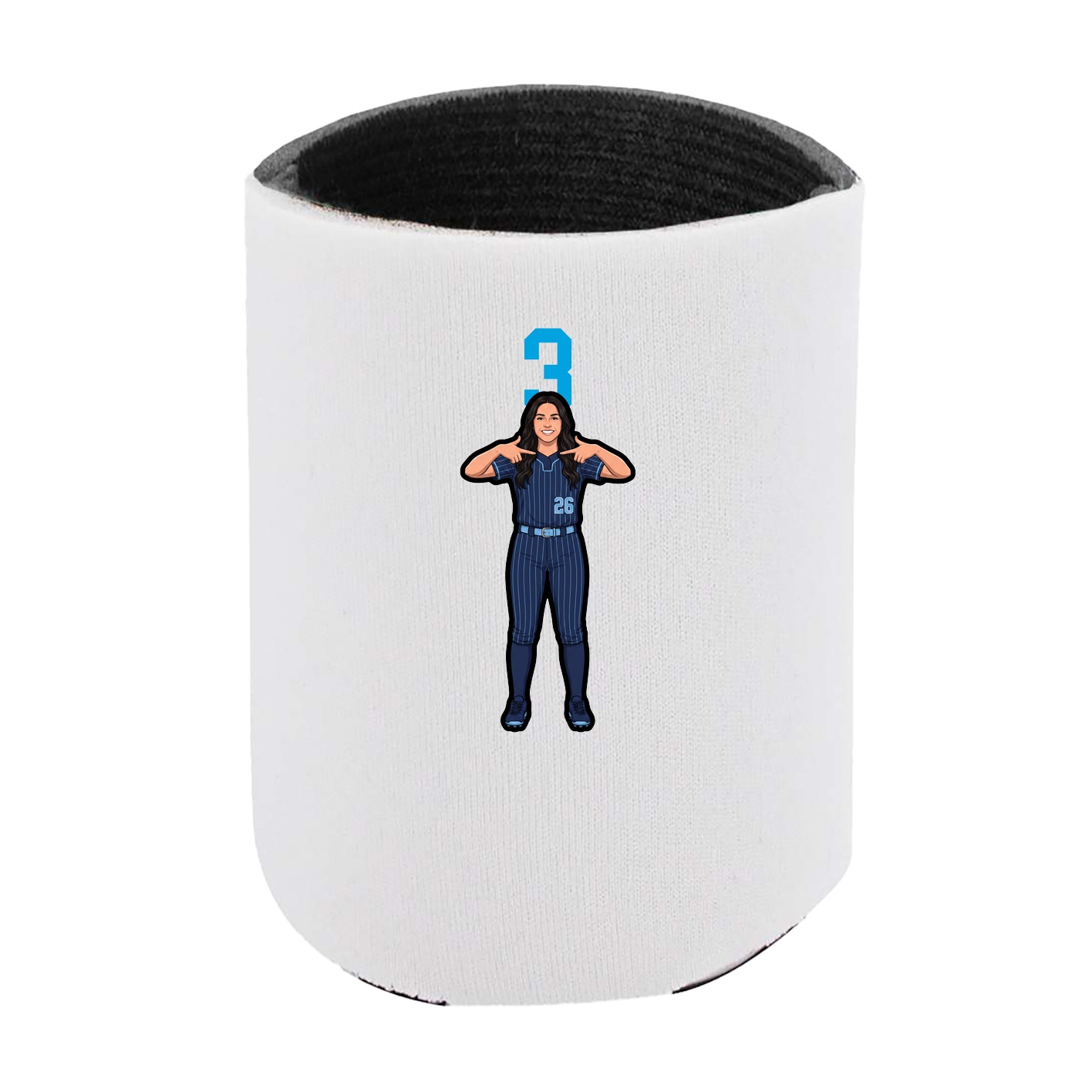 Can Holder — Number Top in White