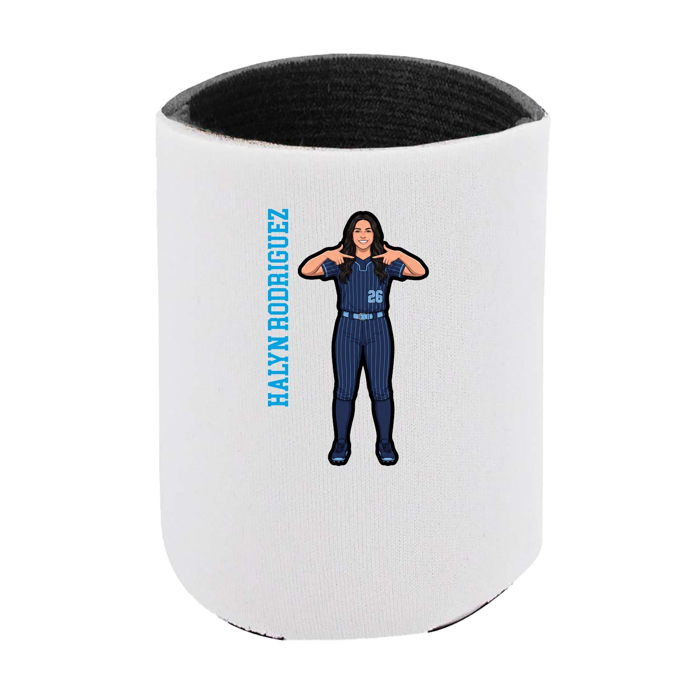 Can Holder — Name Vertical in White