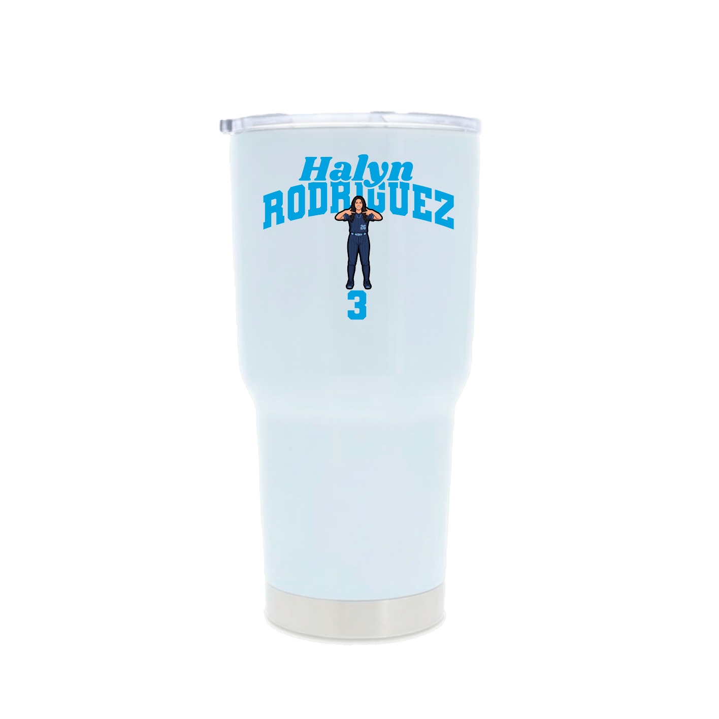 30oz Stainless Steel Tumbler — Signature Arch in White