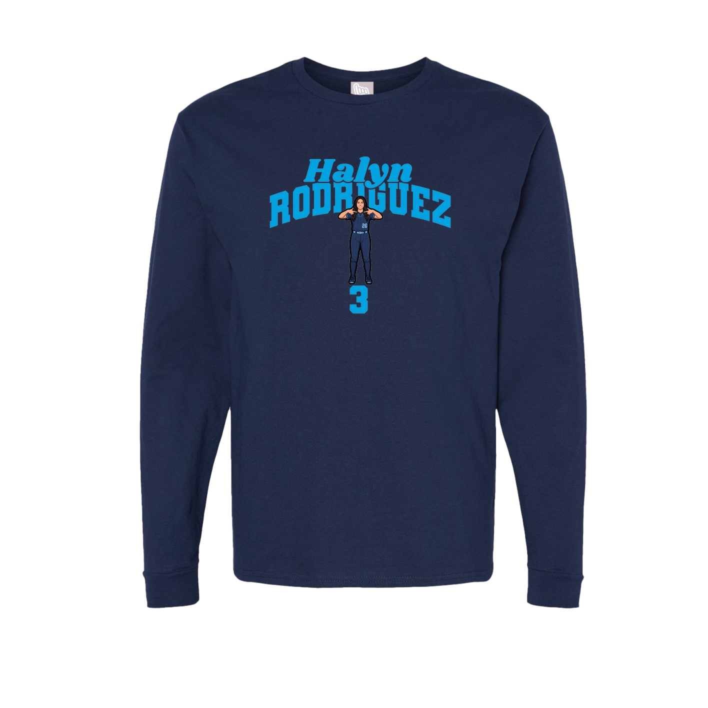 Long Sleeve Tee — Signature Arch in Navy