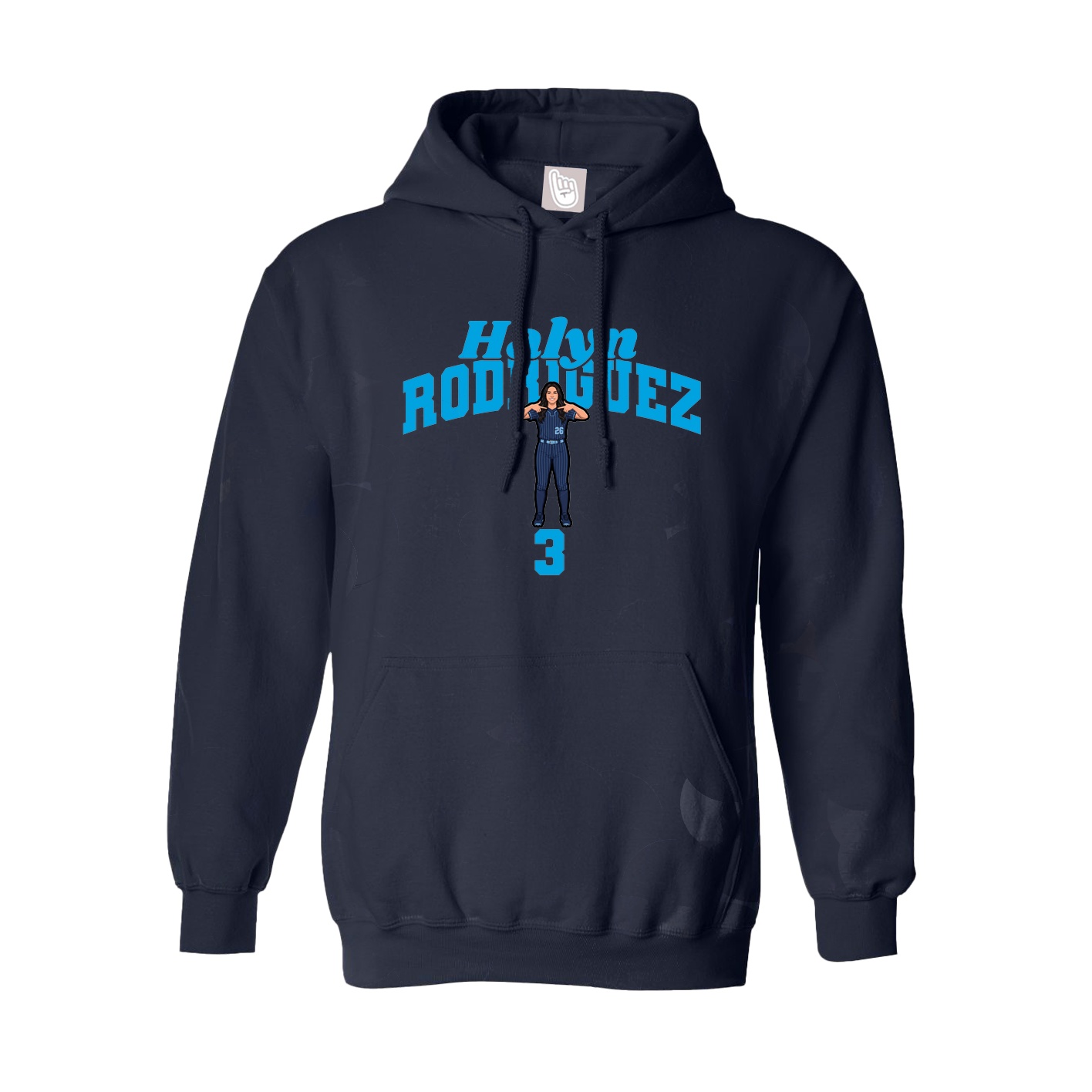 Youth Hoodie — Signature Arch in Navy