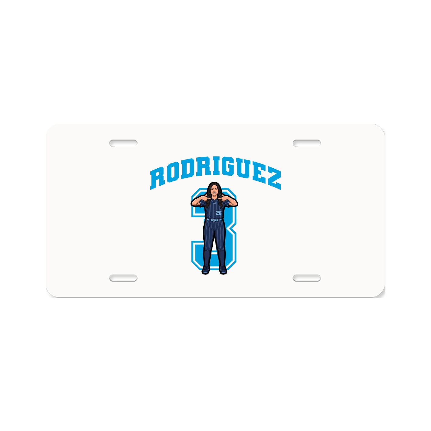 License Plate — Number in Classic