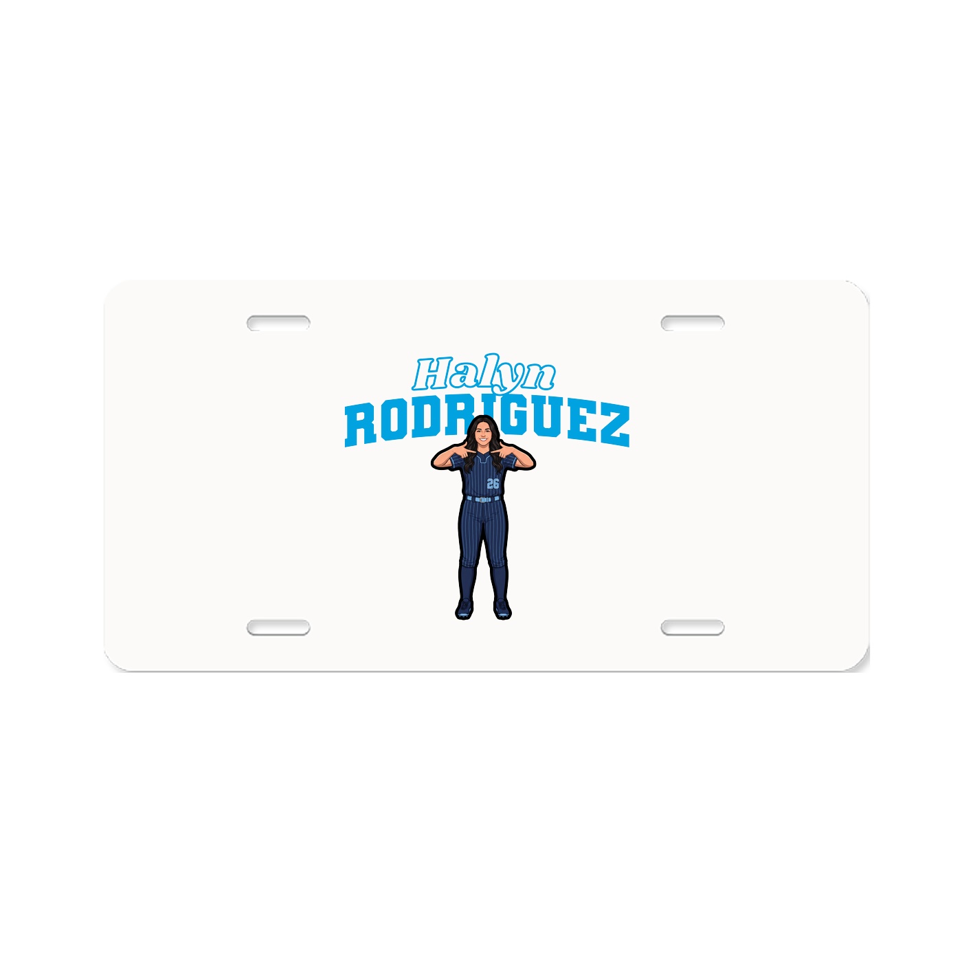 License Plate — Name Arch in Classic