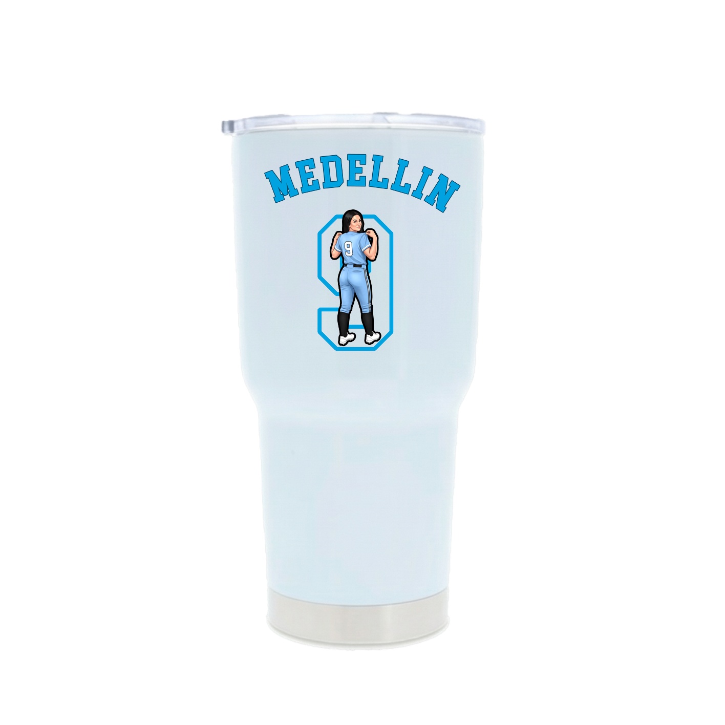 30oz Stainless Steel Tumbler — Shirsey Arch in White