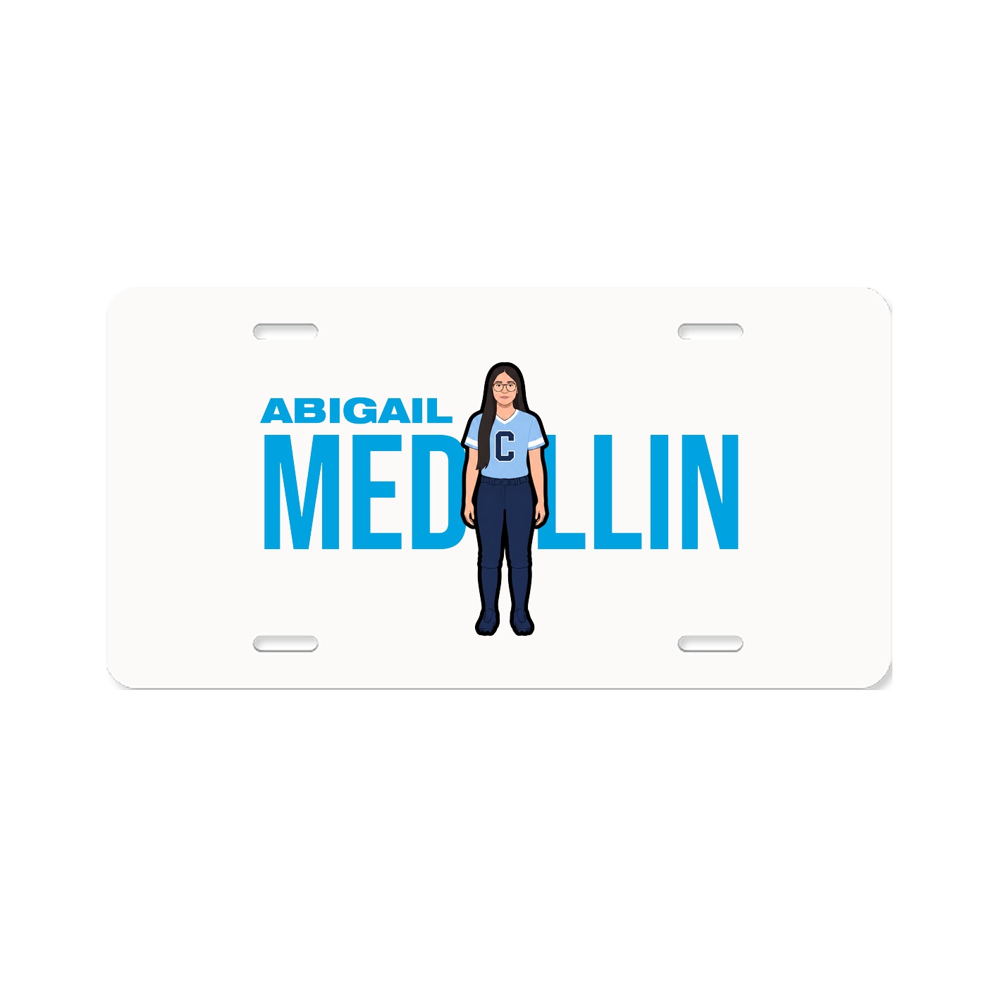 License Plate — Player Name in Classic