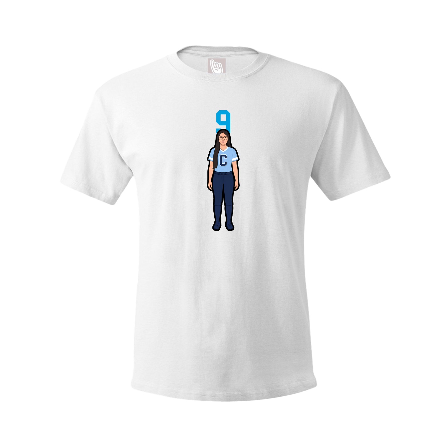 Tee — Number Top in White