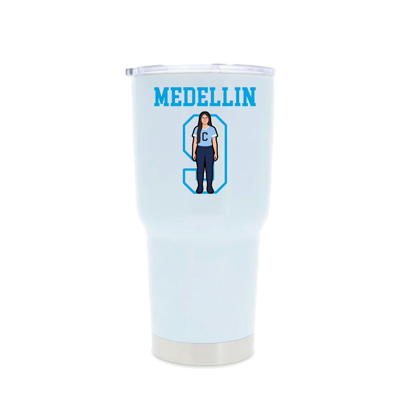 30oz Stainless Steel Tumbler — Shirsey in White