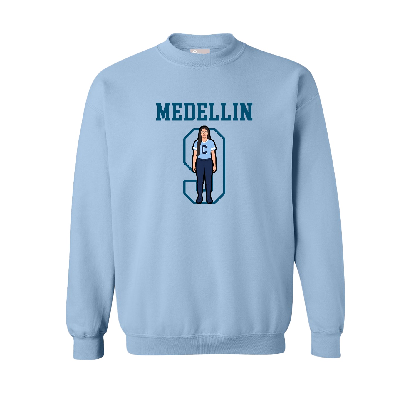 Fleece Crew — Shirsey in Light Blue