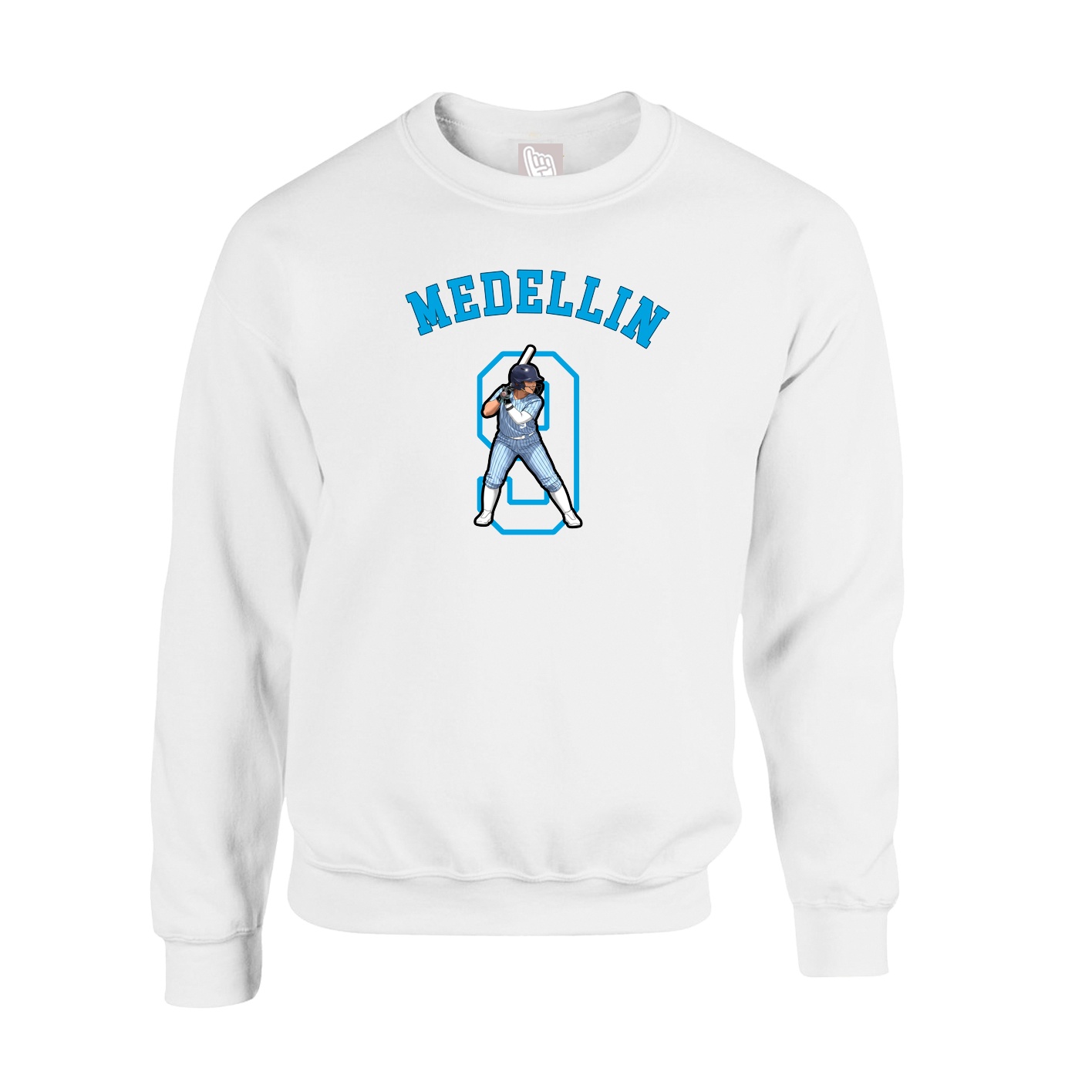 Fleece Crew — Shirsey Arch in White