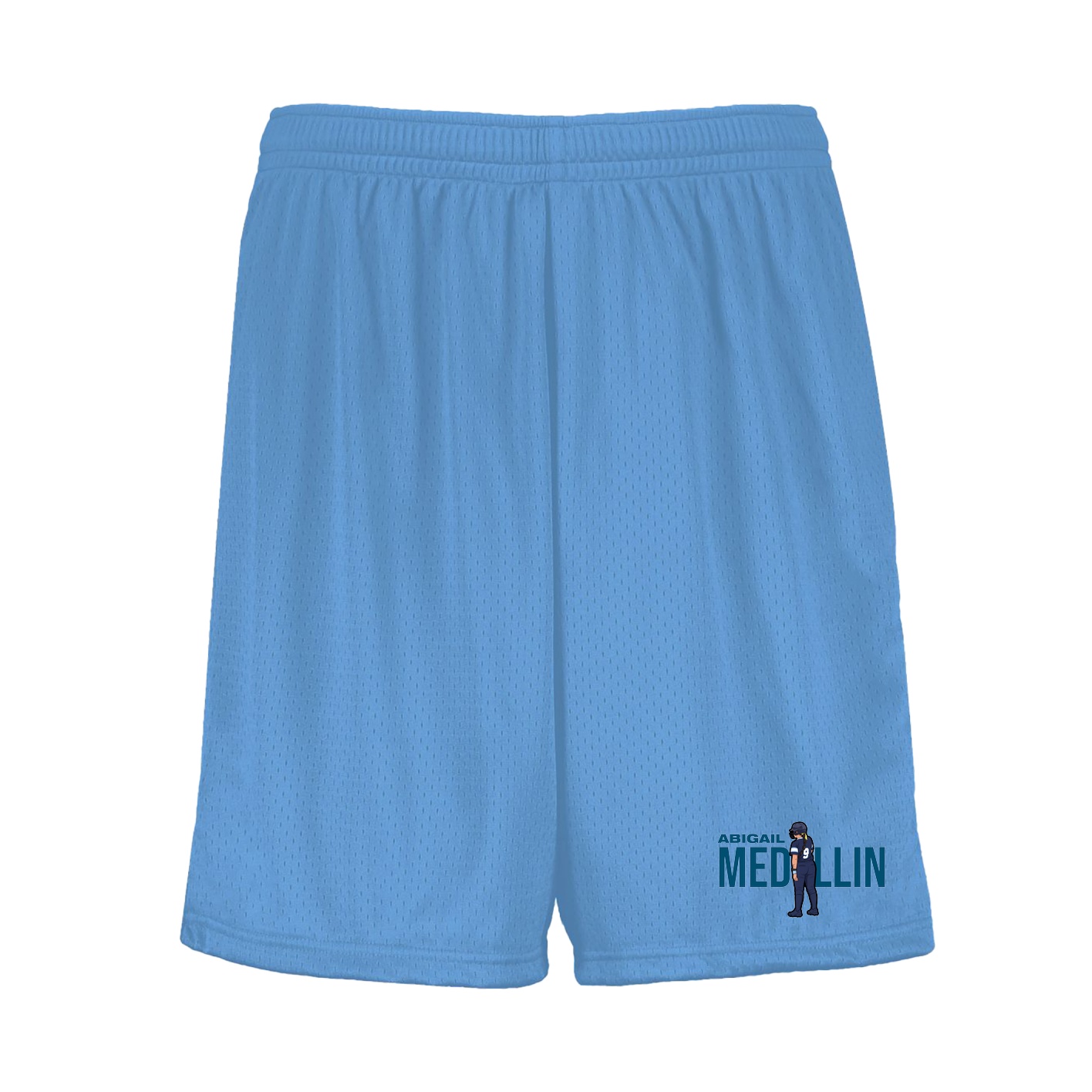 Shorts — Player Name in Light Blue