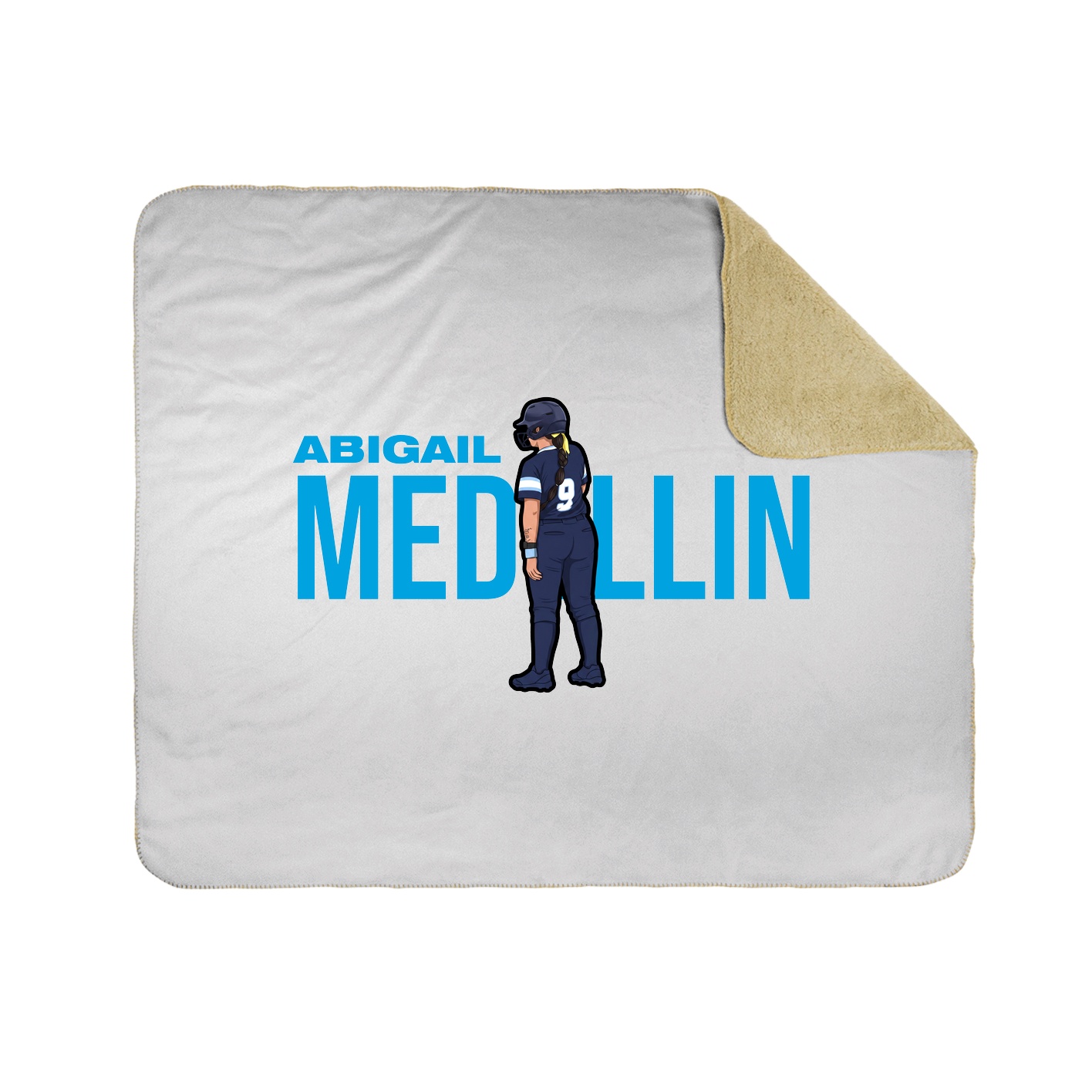 Throw Blanket — Player Name in White