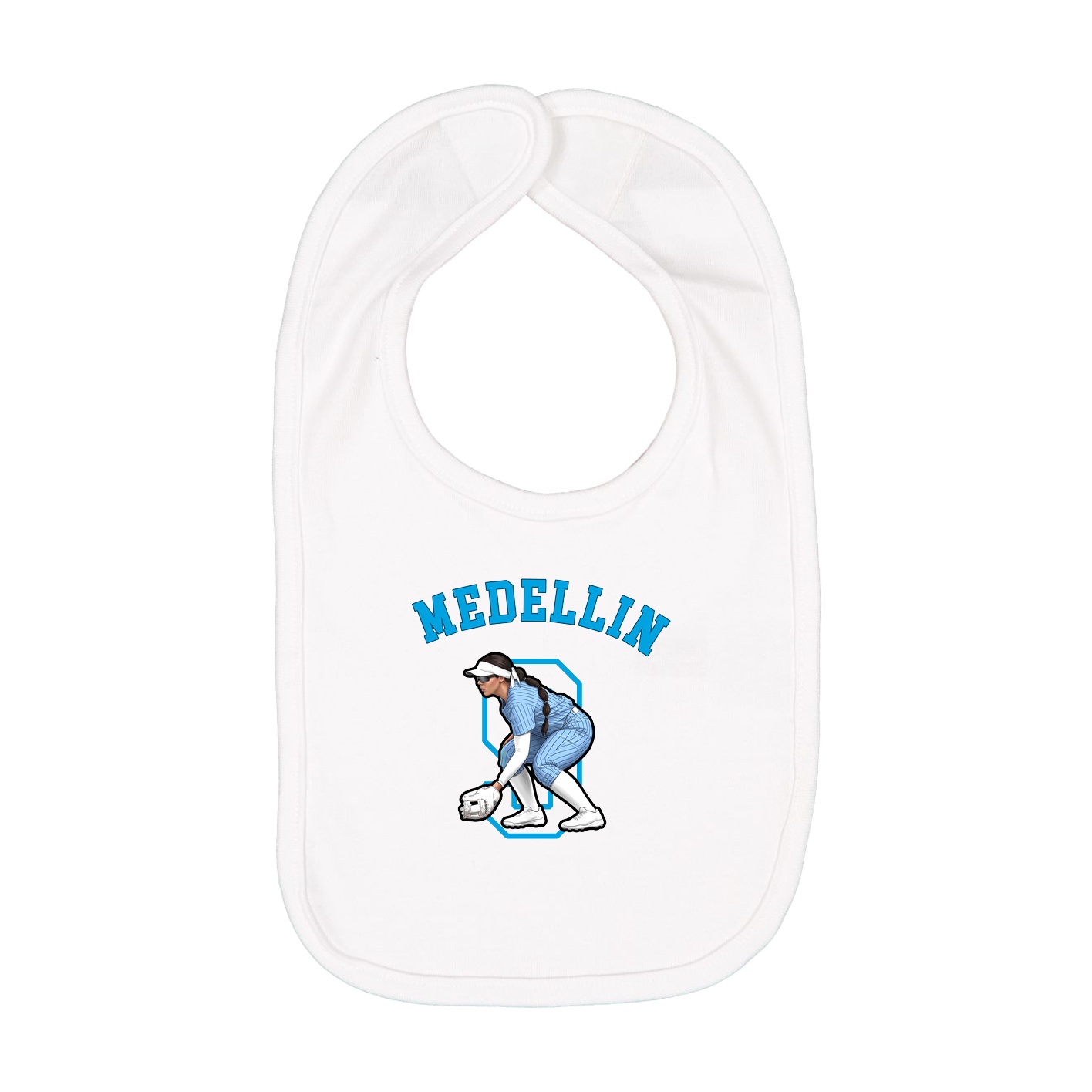 Infant Bib — Shirsey Arch in White