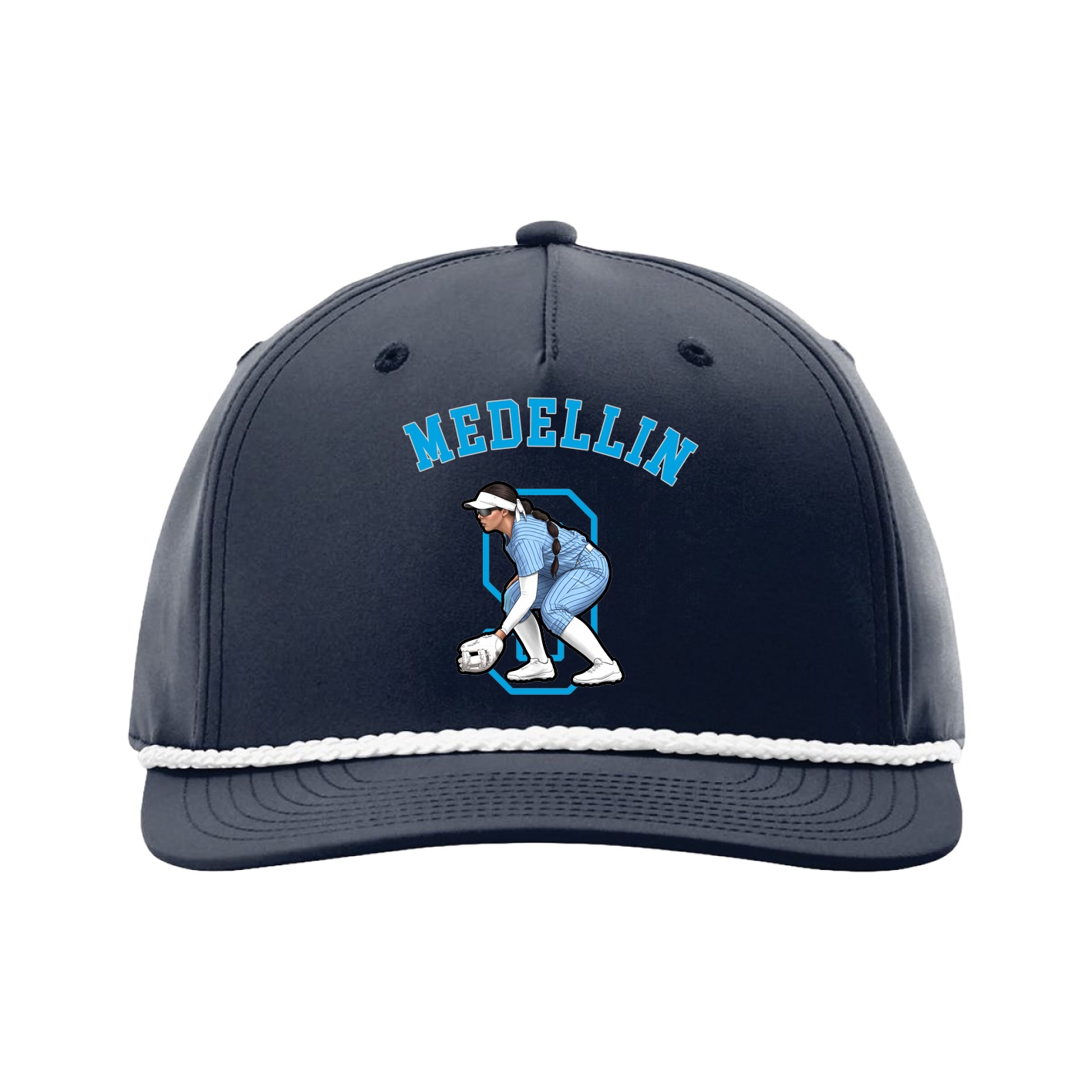 Five-Panel Classic Rope Cap — Shirsey Arch in Navy