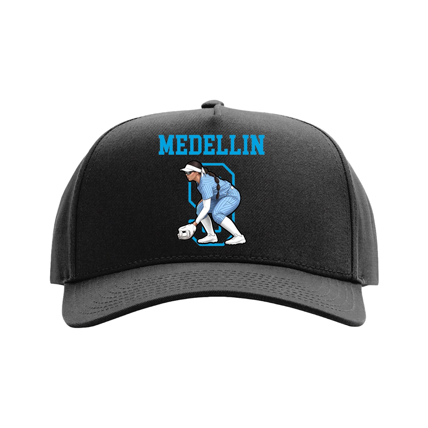 Full Fabric Five-Panel Champ Cap — Shirsey in Black