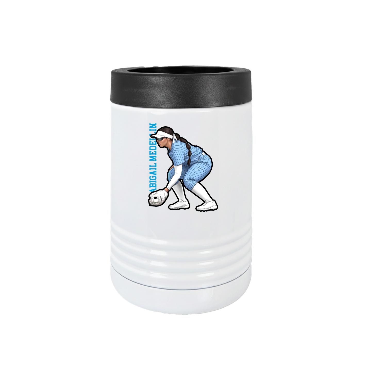 Beverage Holder — Name Vertical in White
