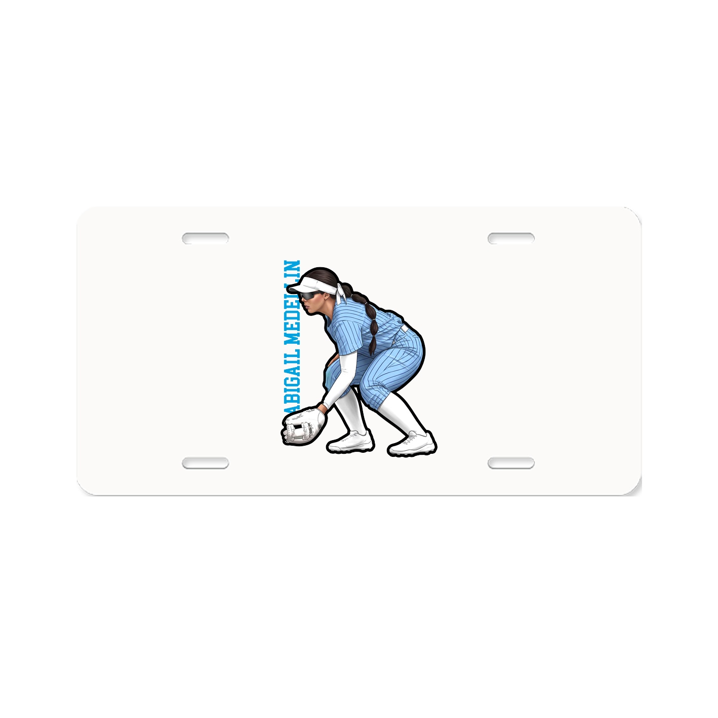License Plate — Name Vertical in Classic