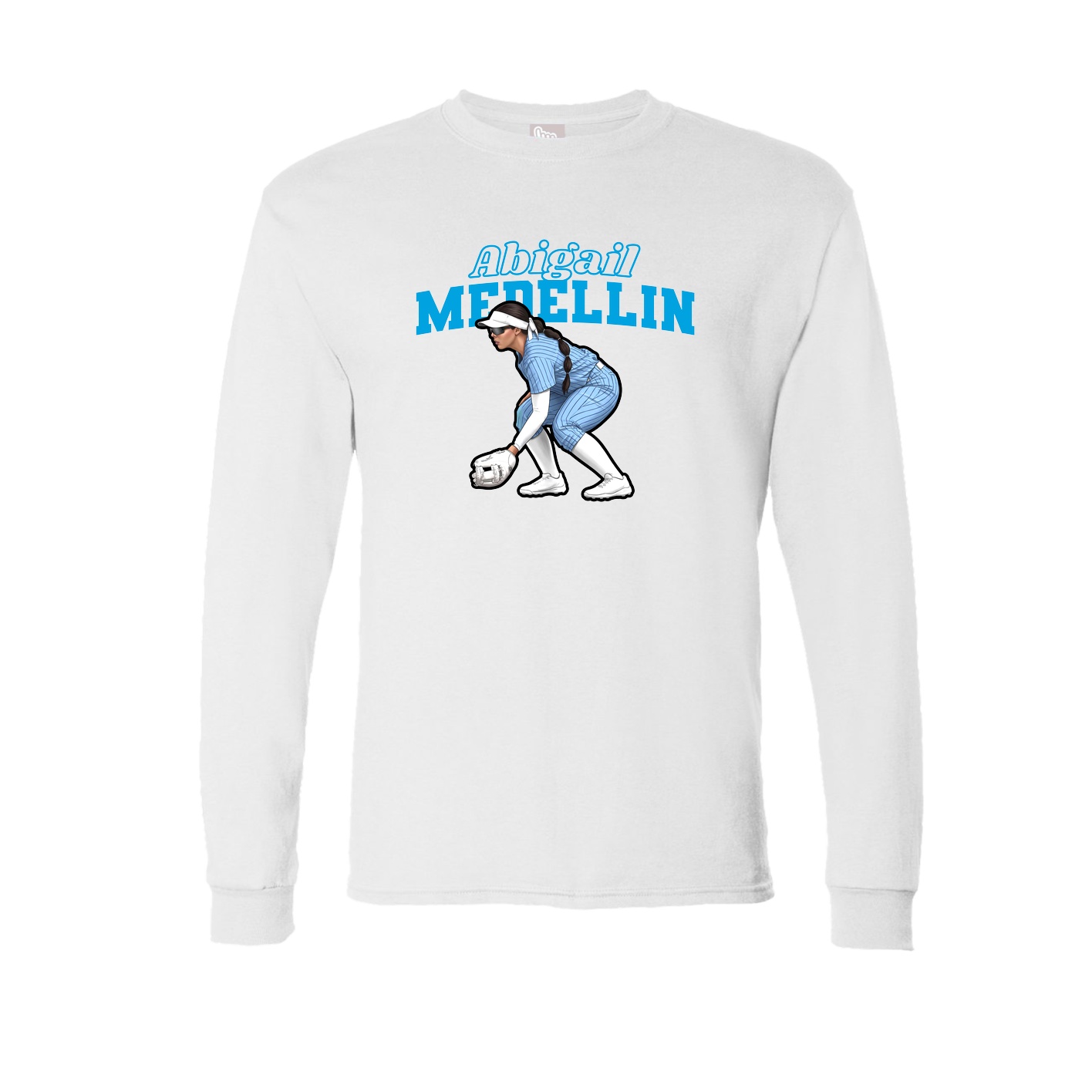 Long Sleeve Tee — Name Arch in White