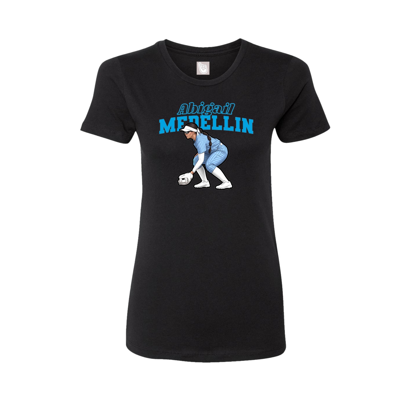 Womens Tee — Name Arch in Black