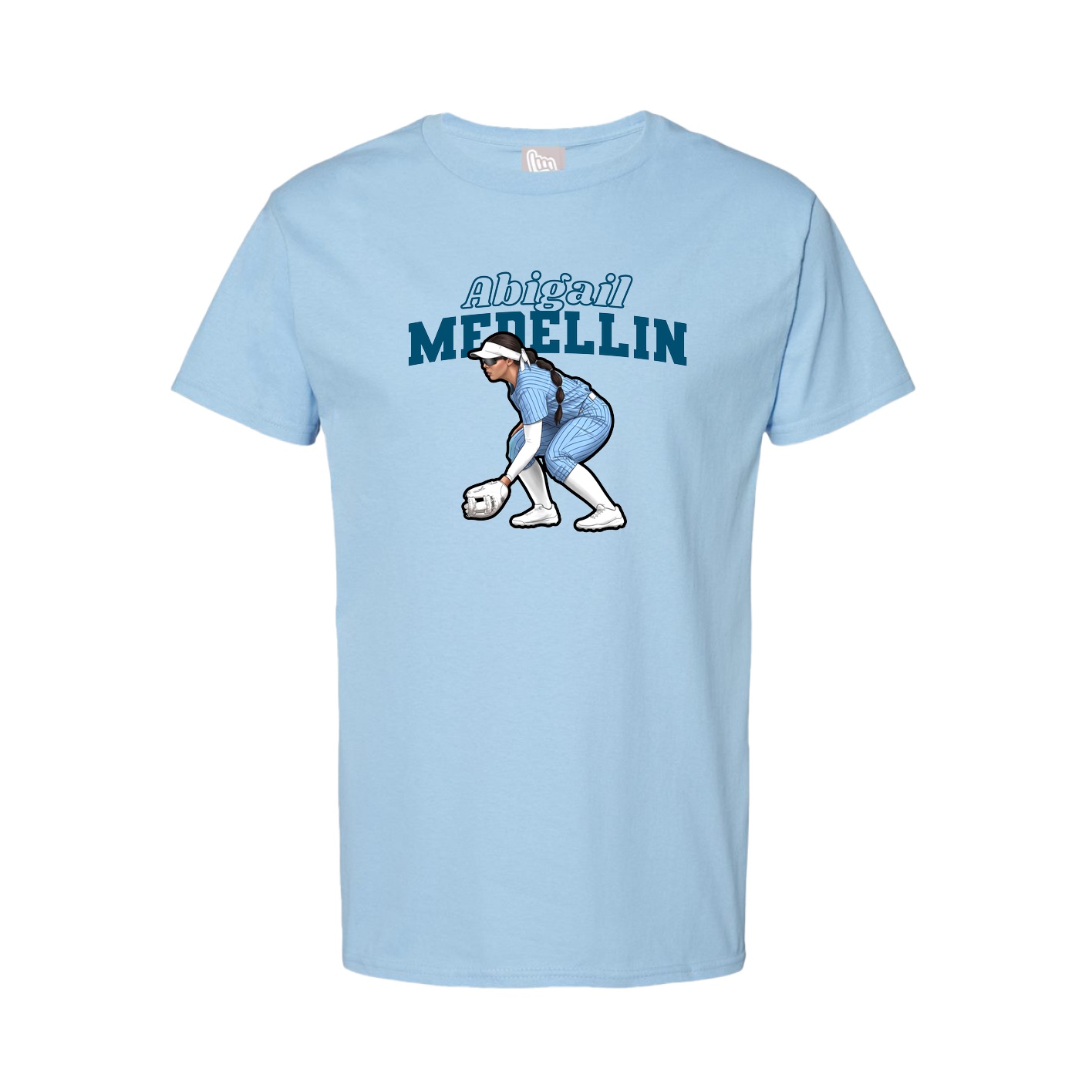 Youth Tee — Name Arch in Light Blue