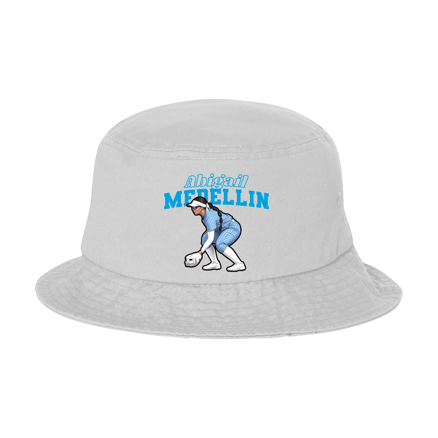 Bucket Cap — Name Arch in White