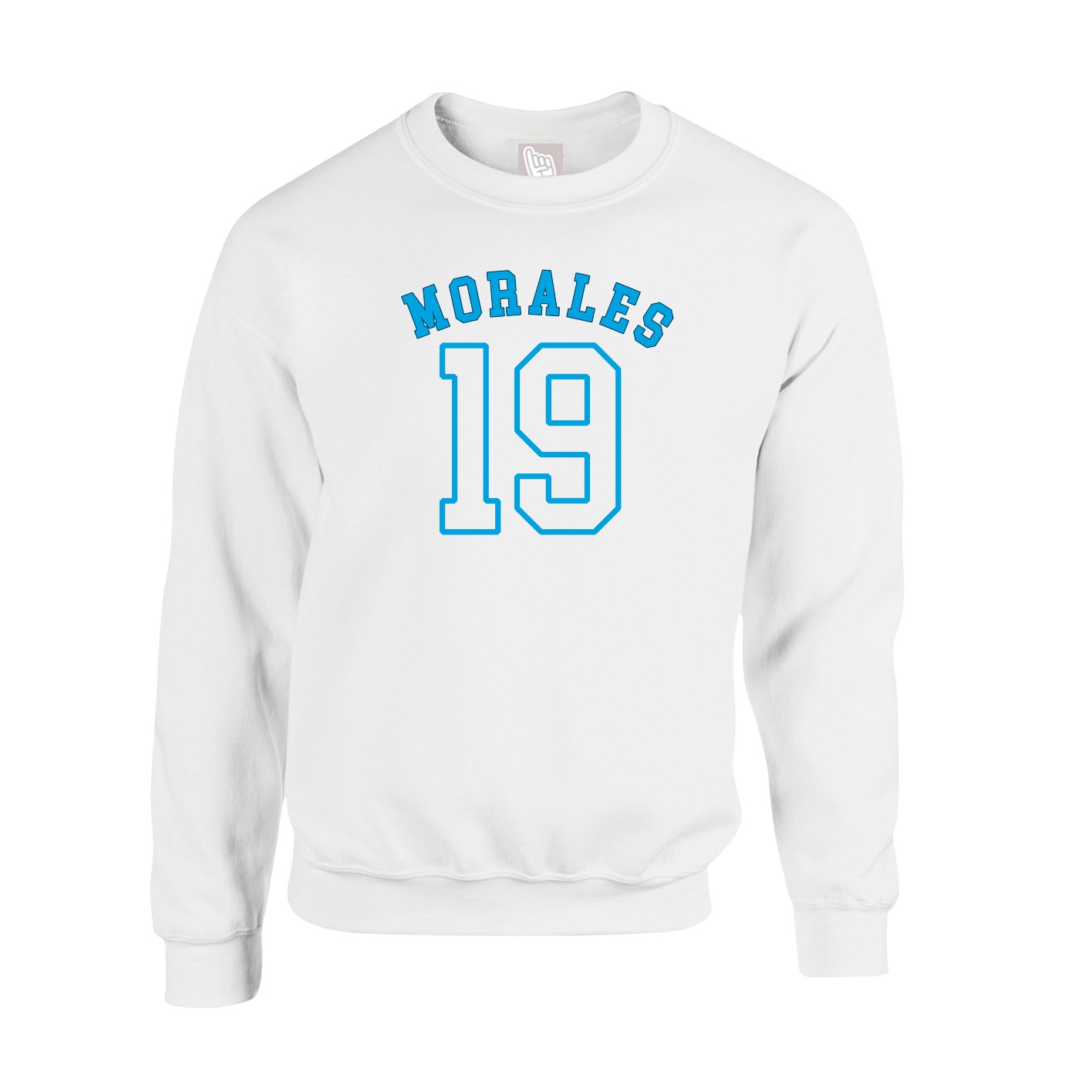 Fleece Crew — Shirsey Arch in White