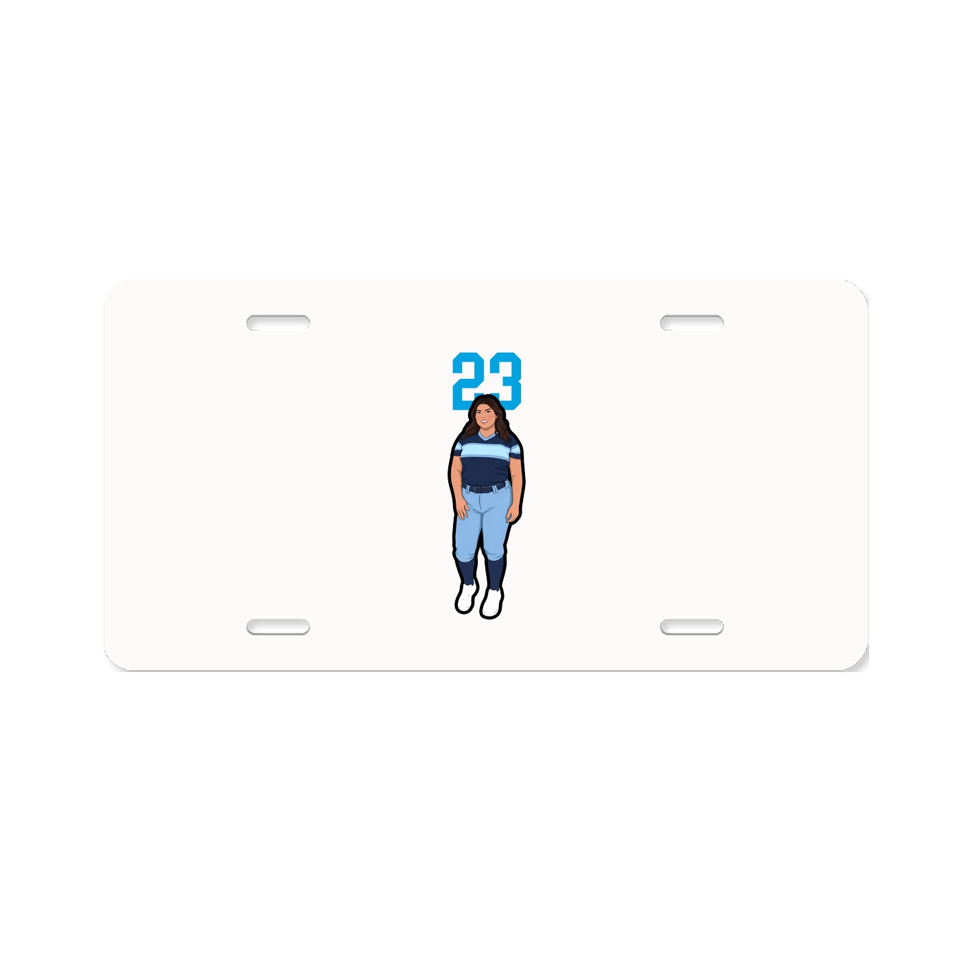 License Plate — Number Top in Classic