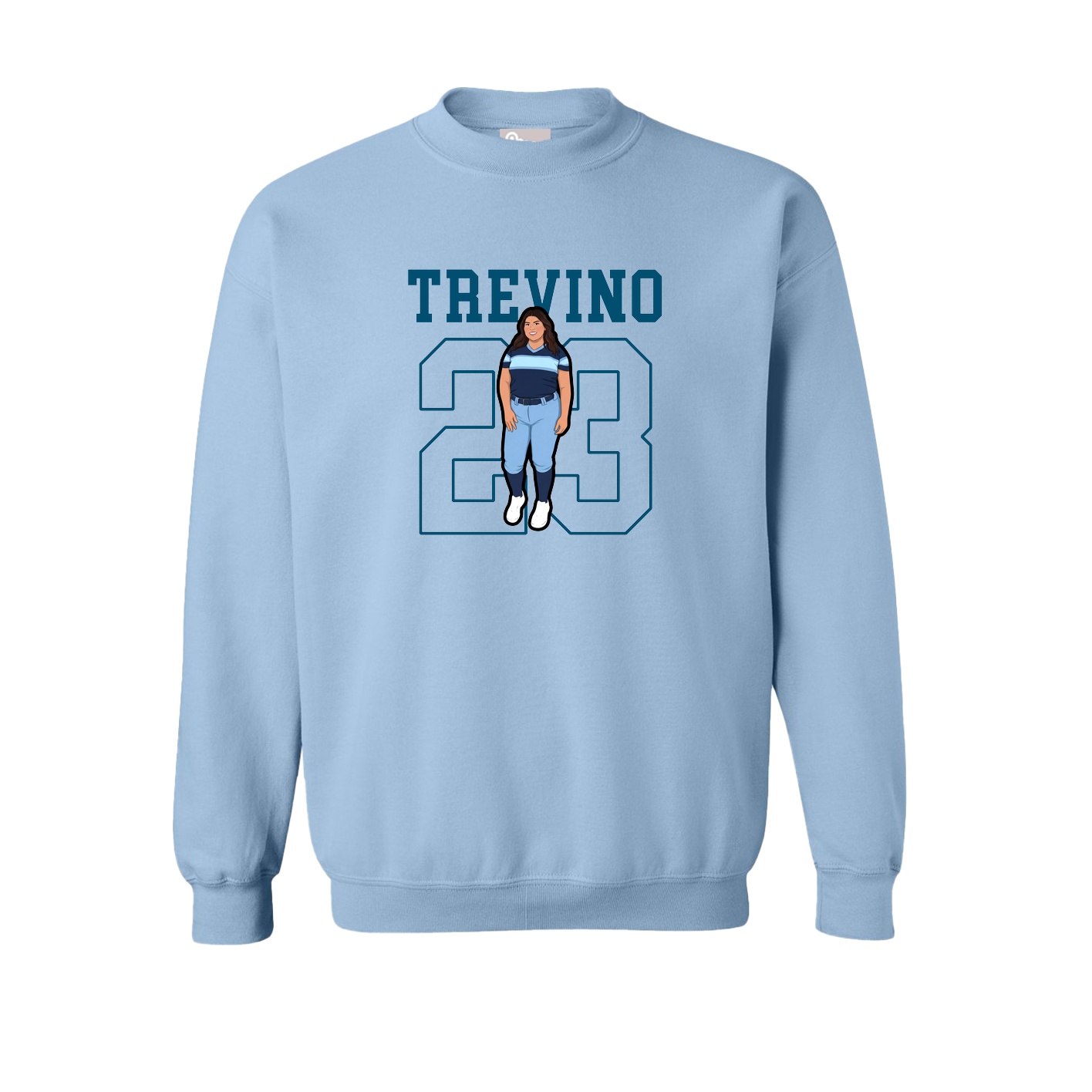 Fleece Crew — Shirsey in Light Blue