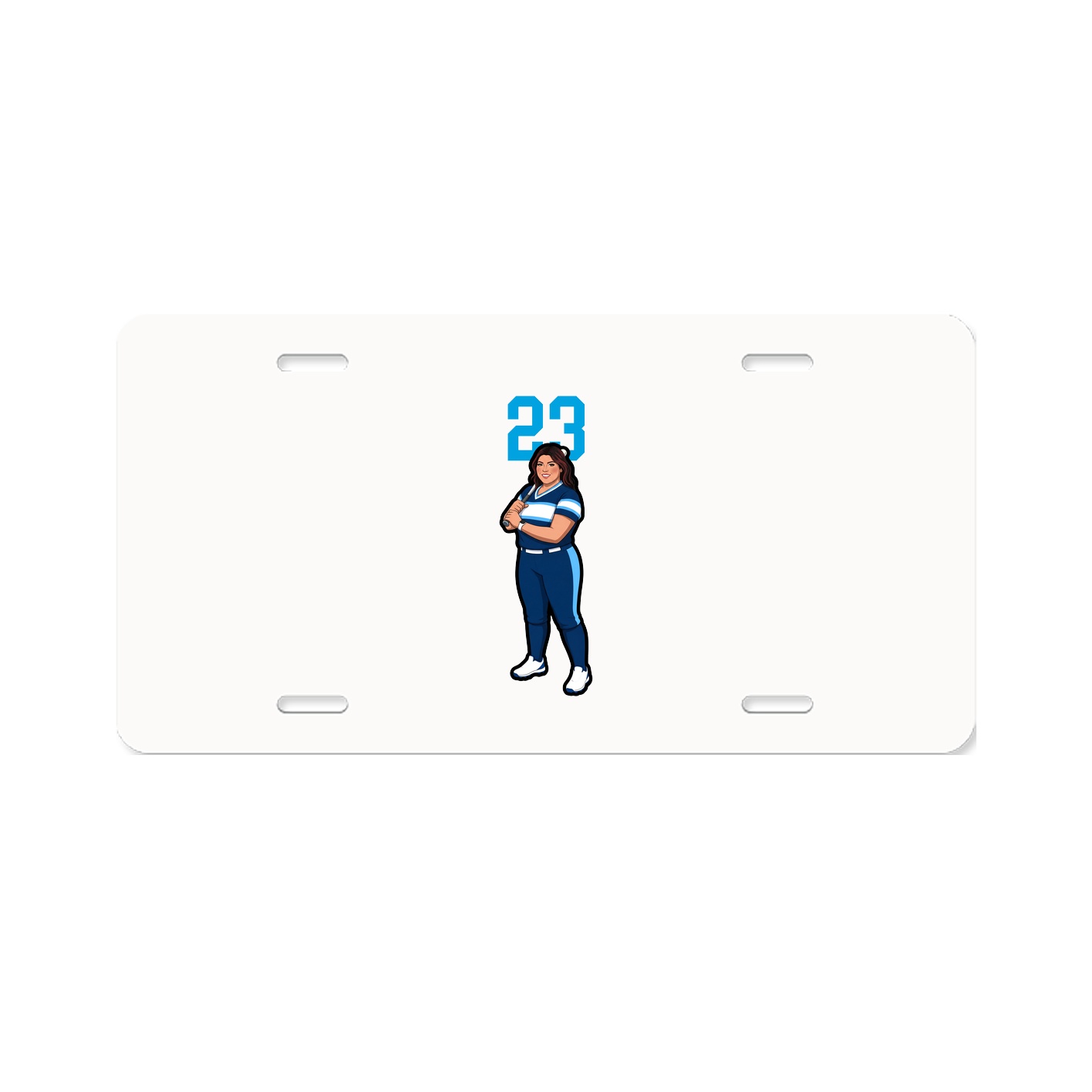 License Plate — Number Top in Classic