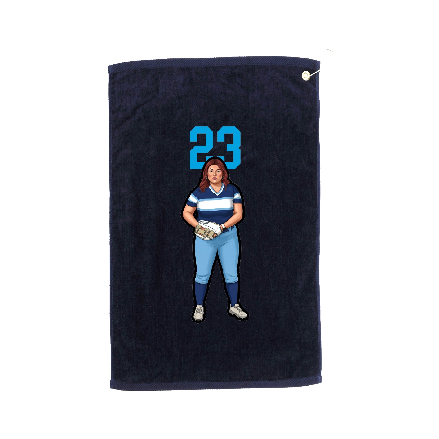 Golf Towel — Number Top in Navy