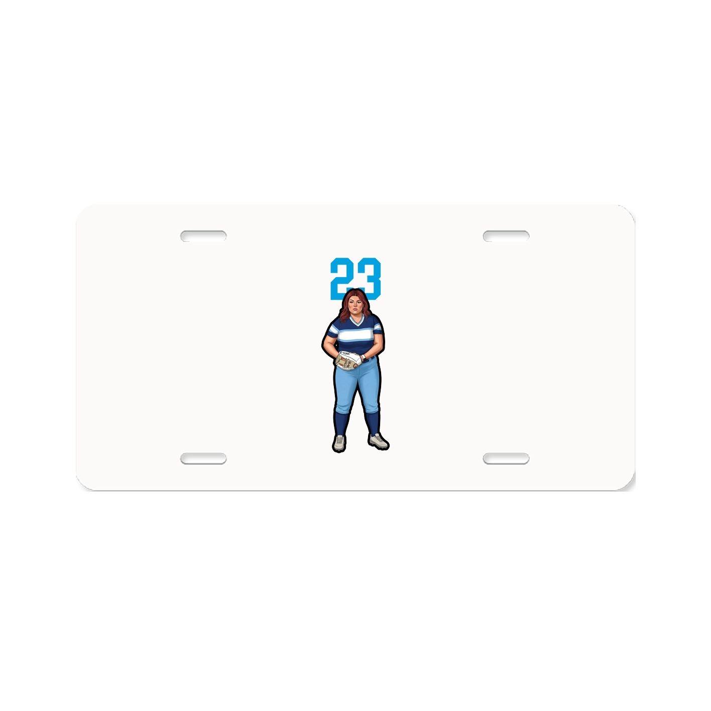 License Plate — Number Top in Classic