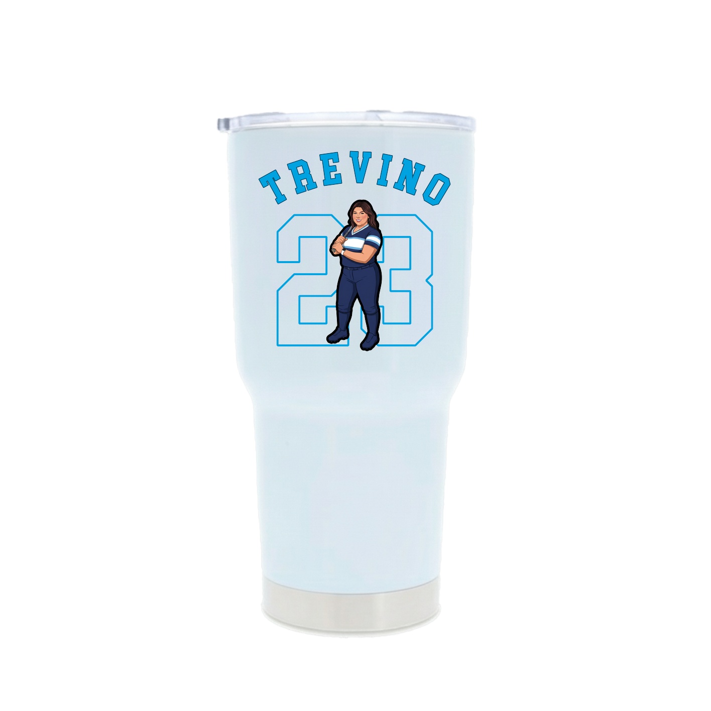 30oz Stainless Steel Tumbler — Shirsey Arch in White