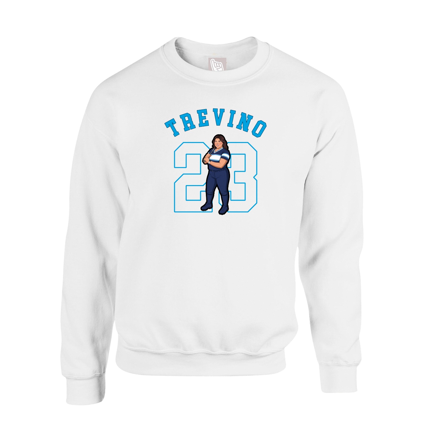 Fleece Crew — Shirsey Arch in White