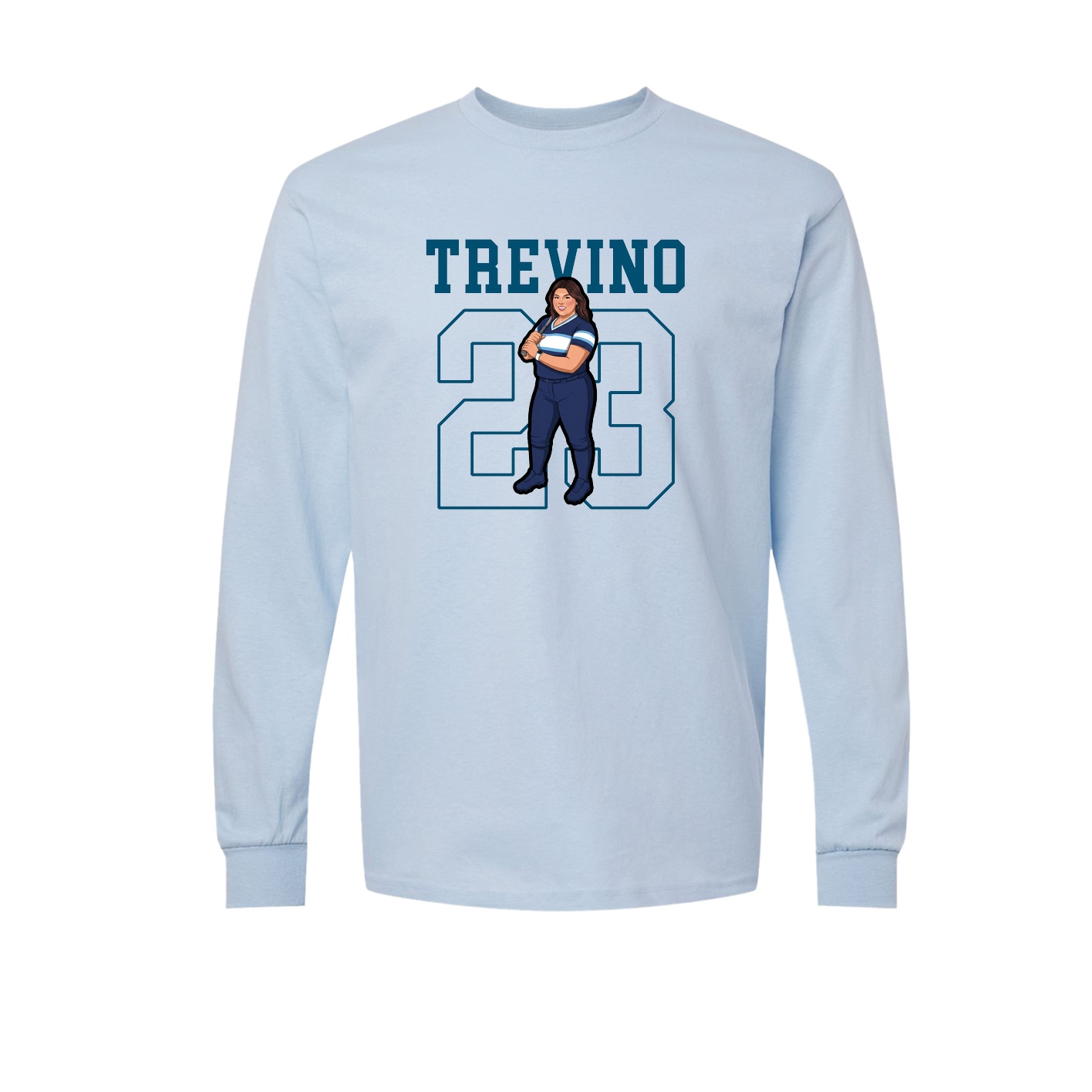 Long Sleeve Tee — Shirsey in Light Blue