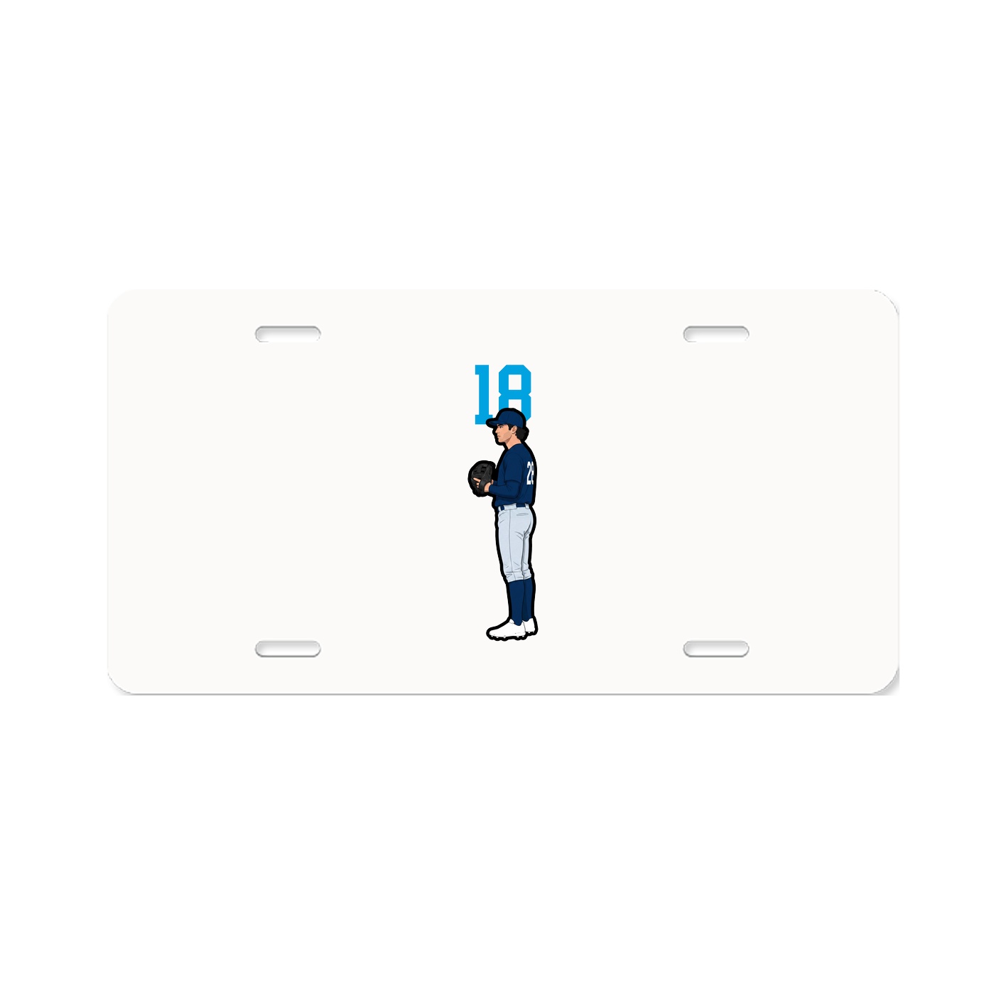 License Plate — Number Top in Classic