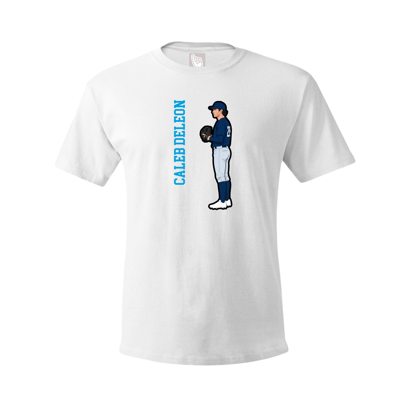 Youth Tee — Name Vertical in White