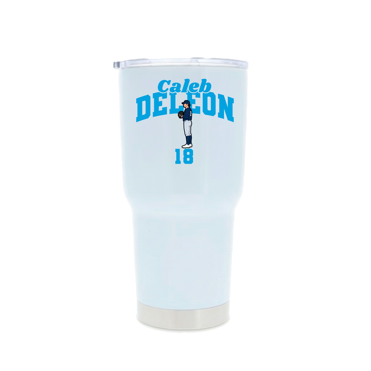 30oz Stainless Steel Tumbler — Signature Arch in White