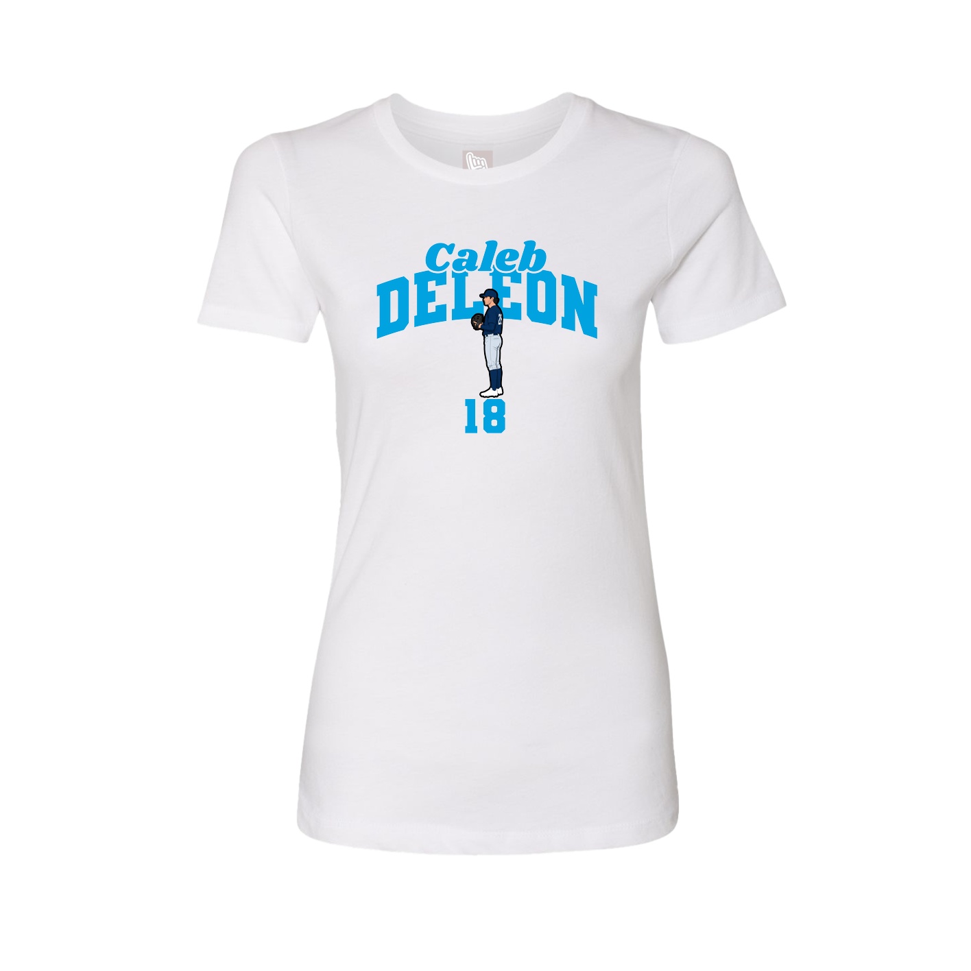Fitted Women's Tee — Signature Arch in White