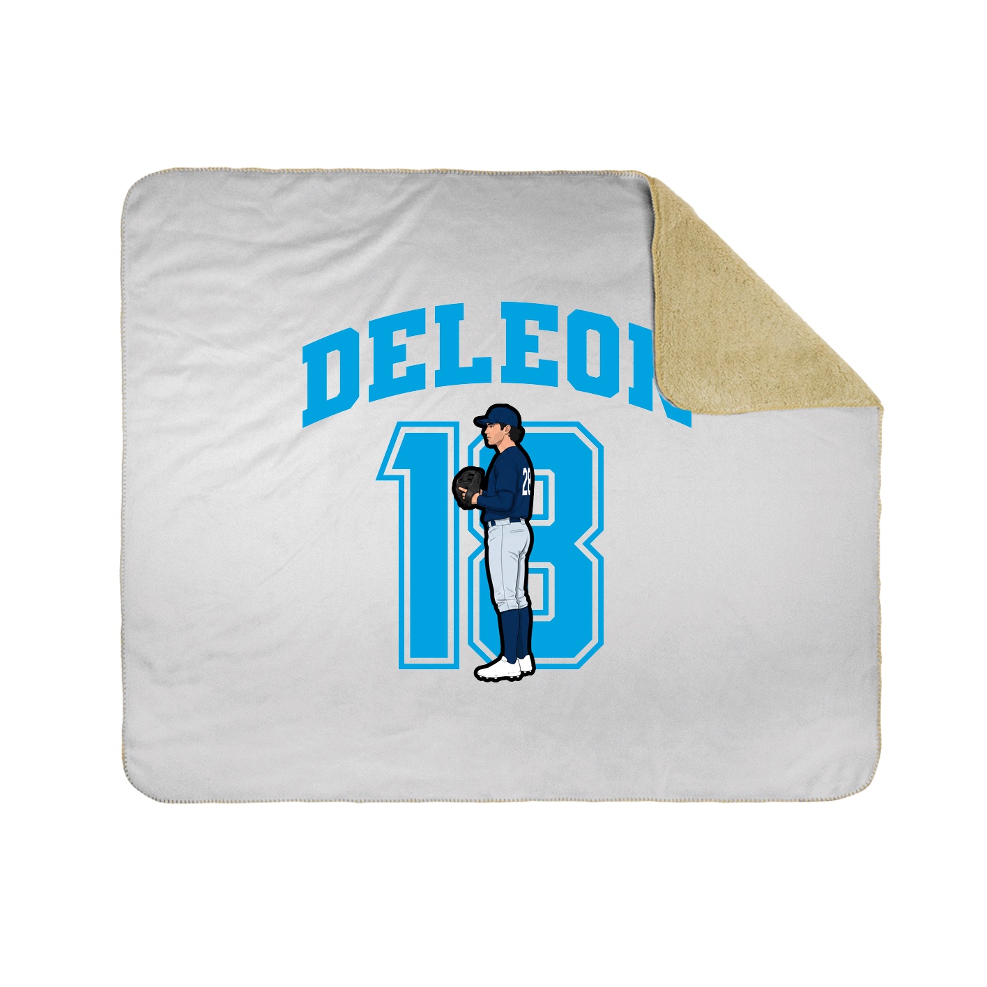 Throw Blanket — Number in White