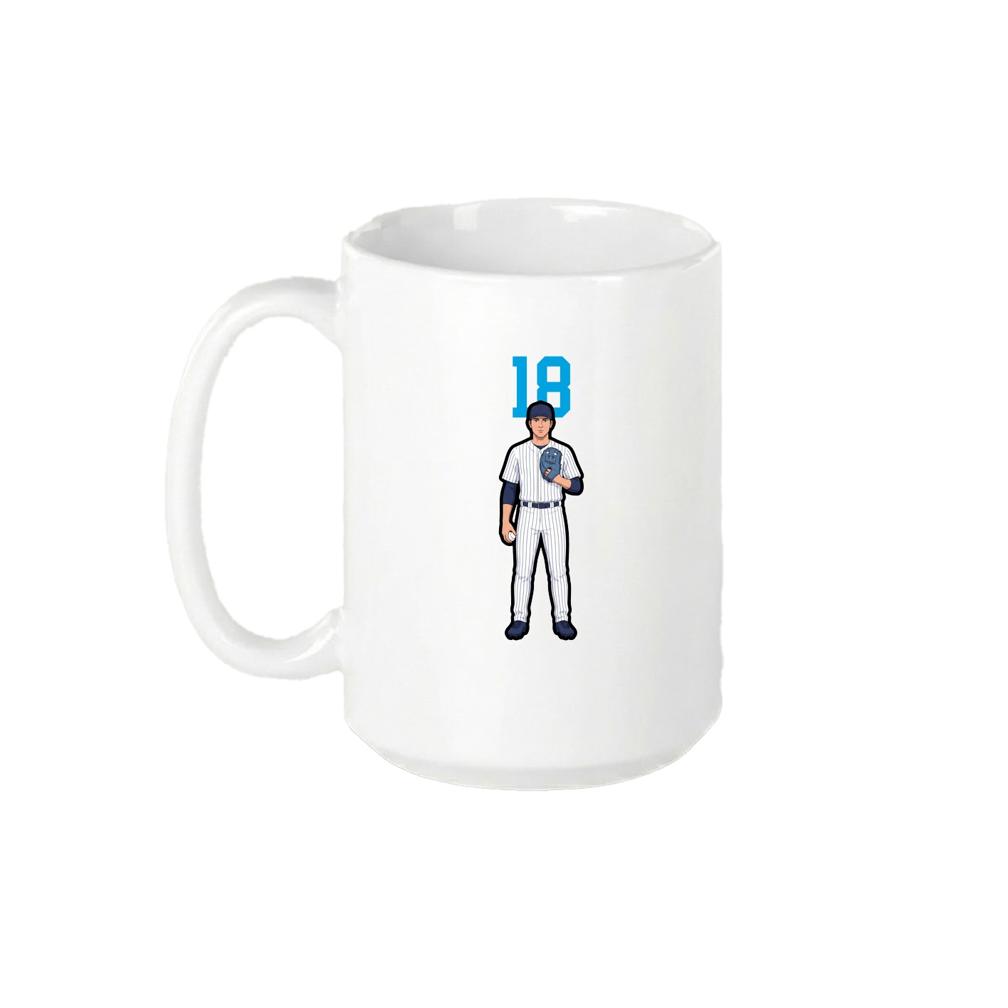 15oz Coffee Mug — Number Top in White