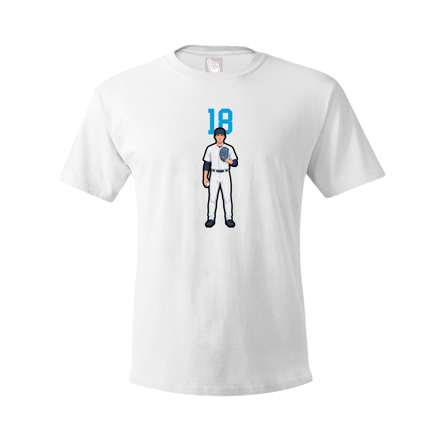 Youth Tee — Number Top in White