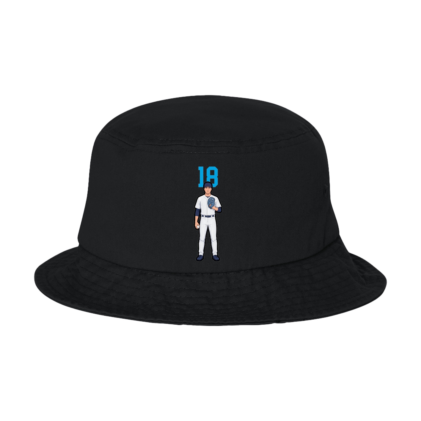 Bucket Cap — Number Top in Black