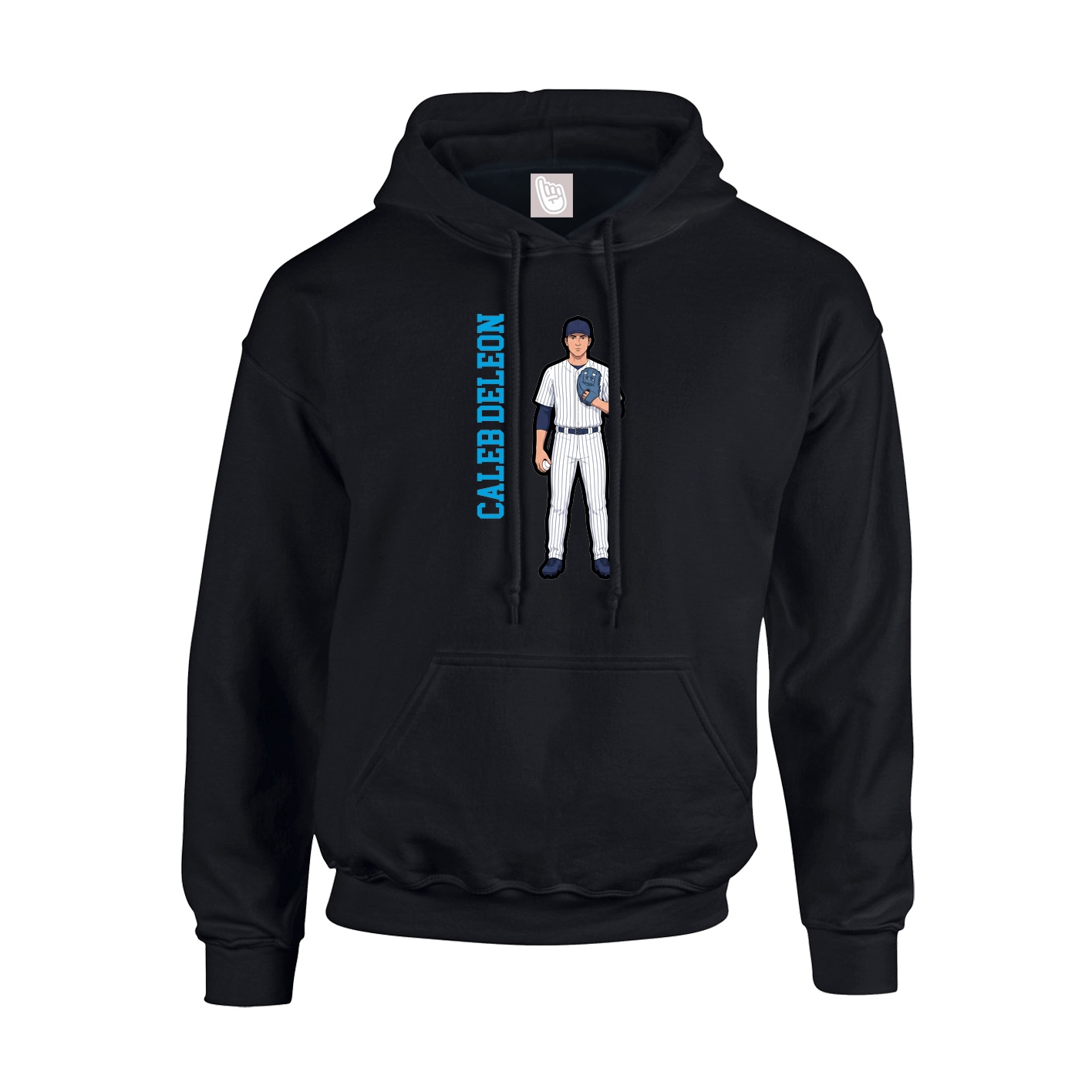 Hoodie — Name Vertical in Black