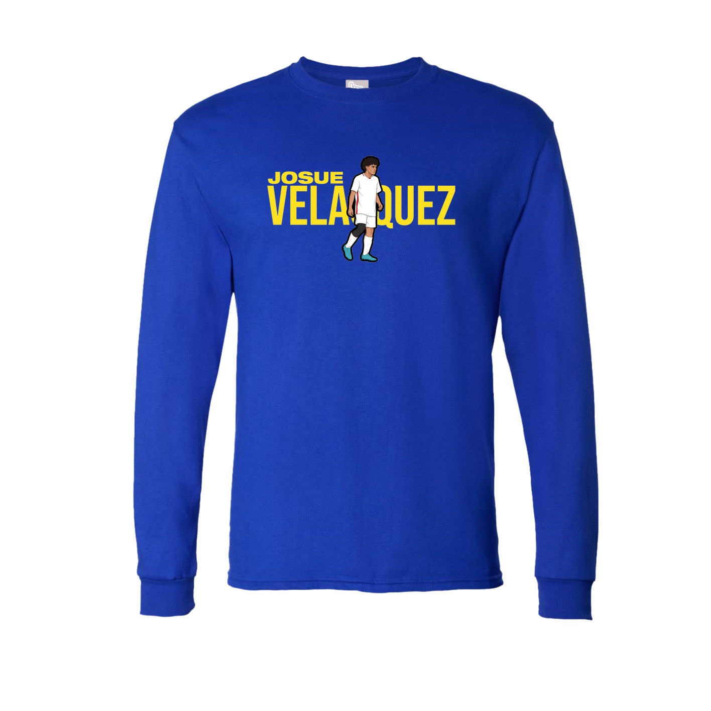 Long Sleeve Tee — Player Name in Royal