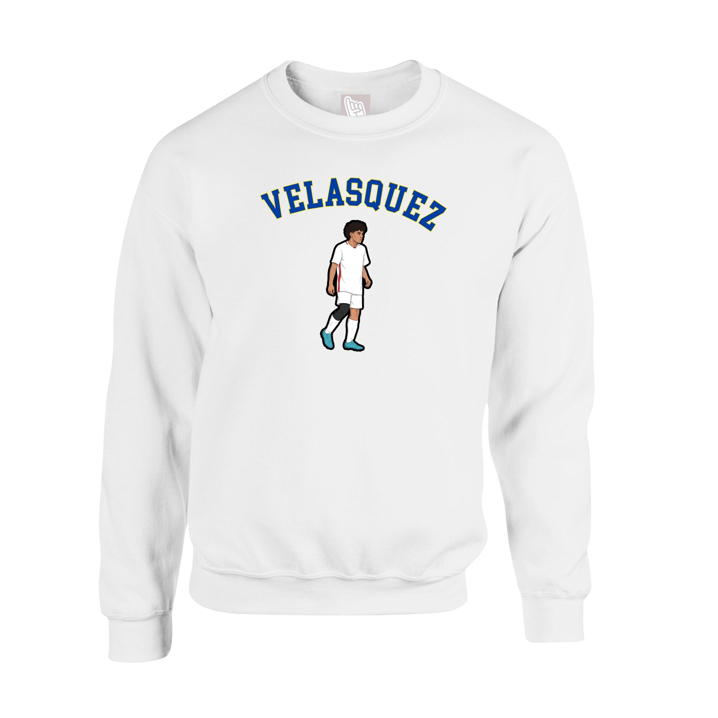 Fleece Crew — Shirsey Arch in White