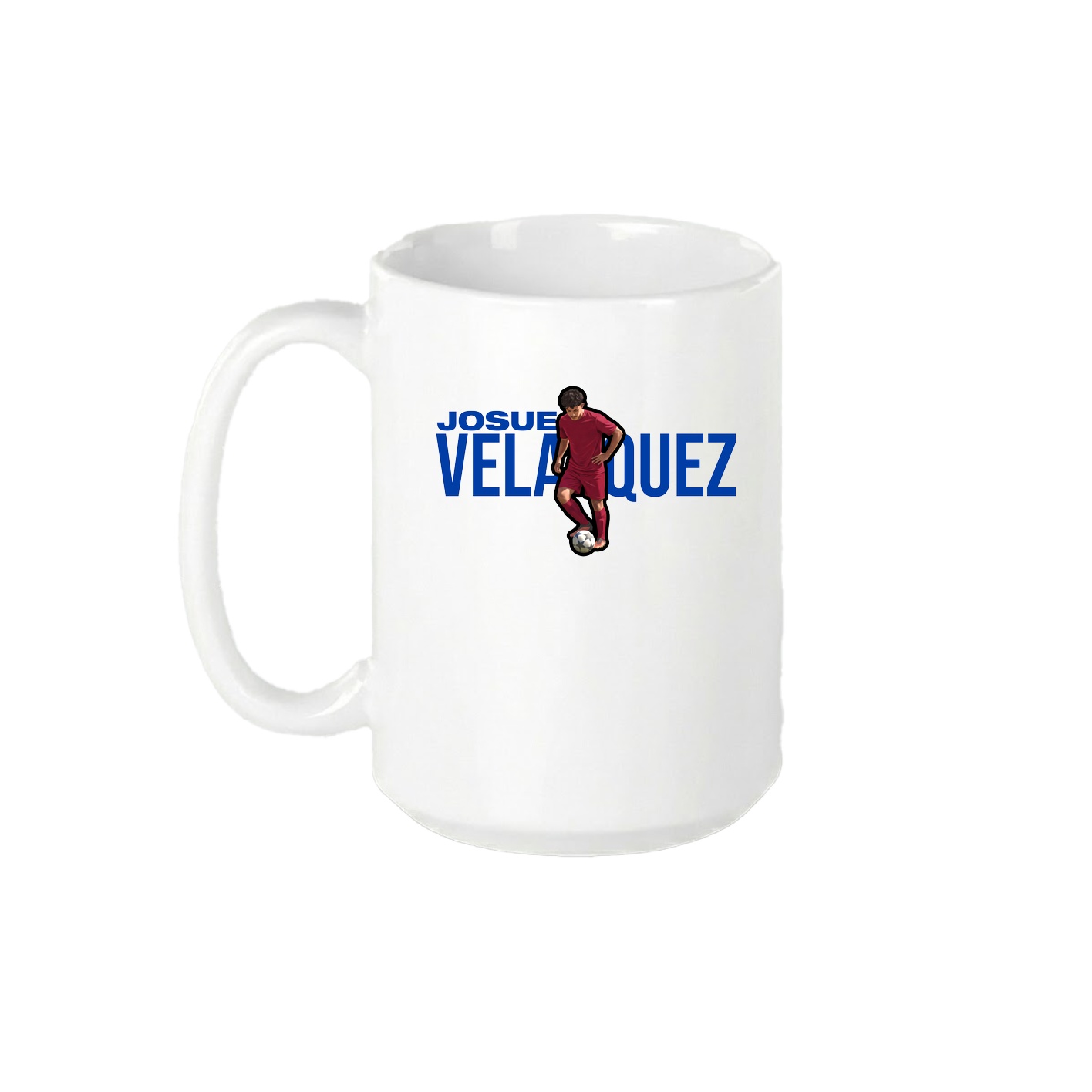15oz Coffee Mug — Player Name in White