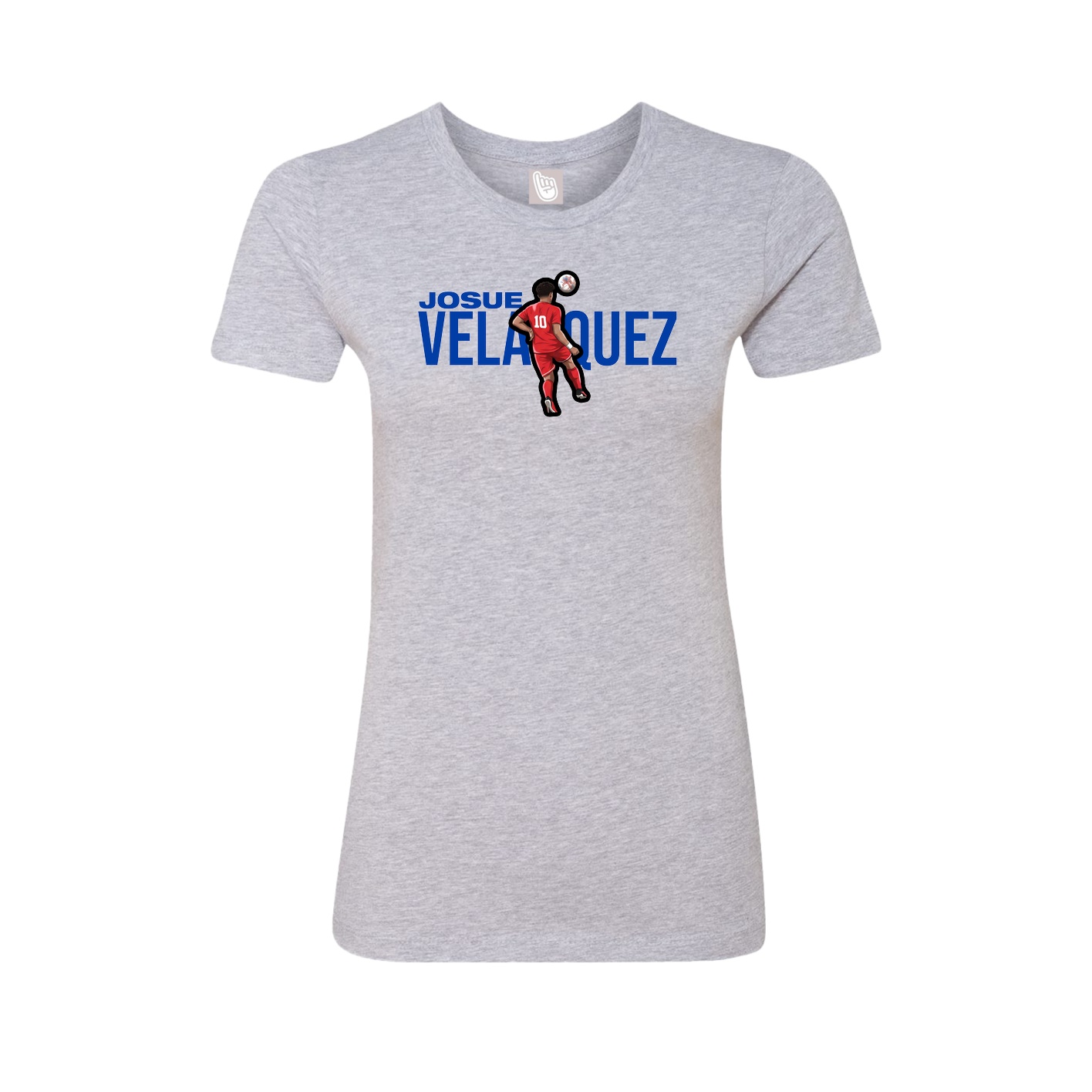Fitted Women's Tee — Player Name in Grey