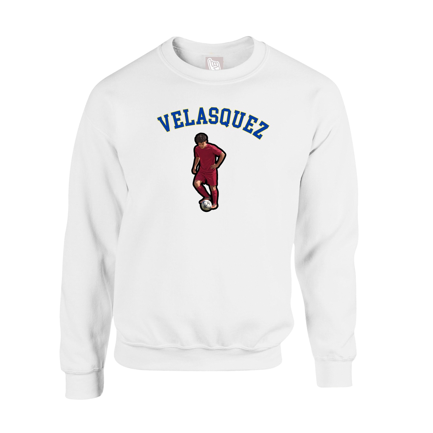 Fleece Crew — Shirsey Arch in White