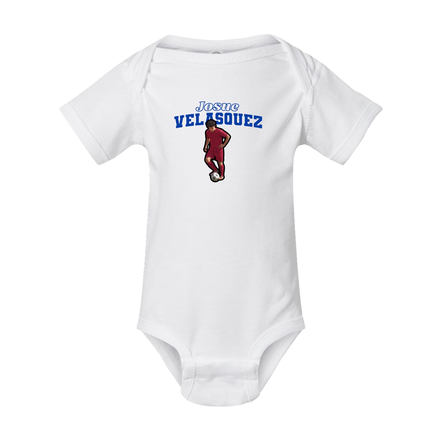 Baby Onesie — Name Arch in White