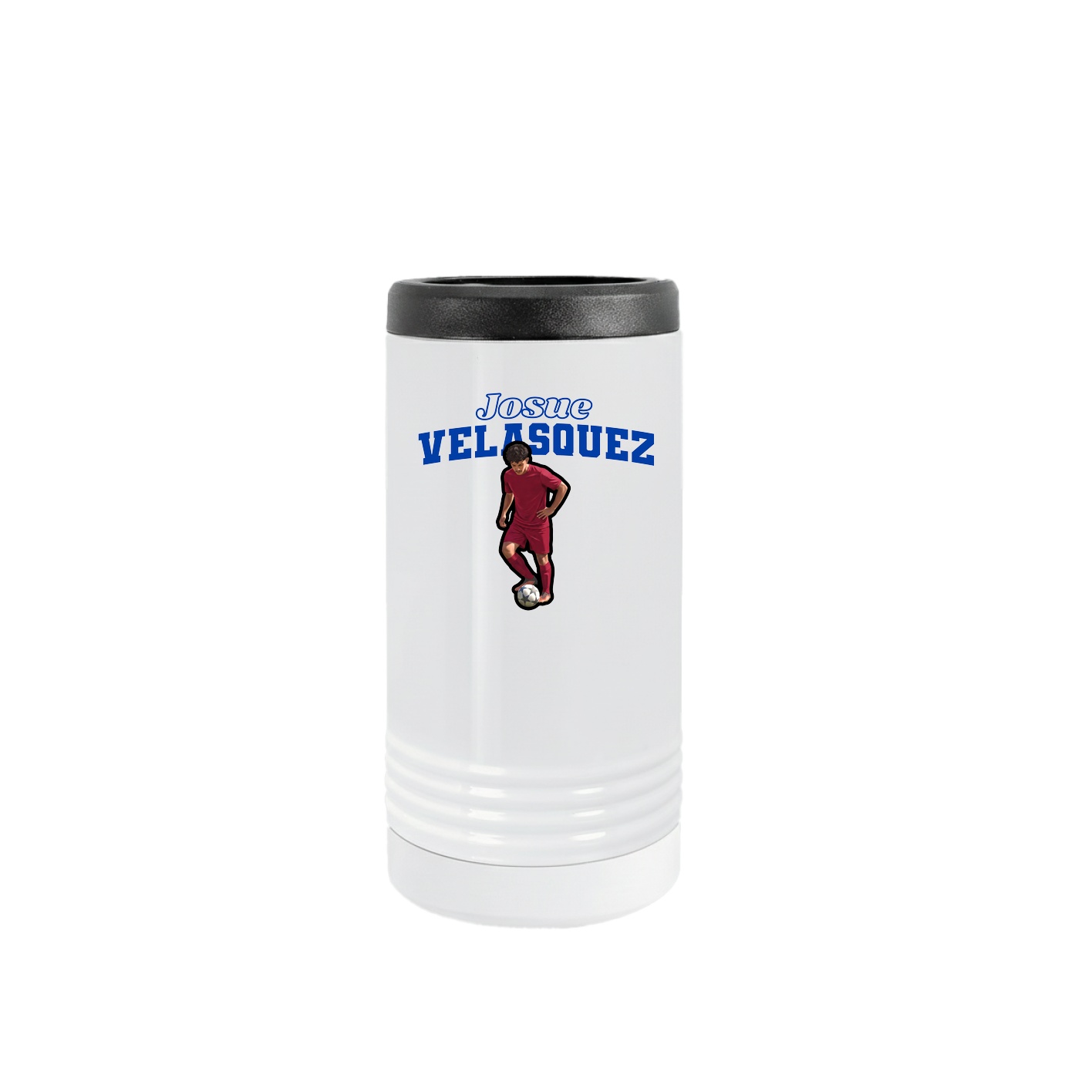 Slim Beverage Holder — Name Arch in White